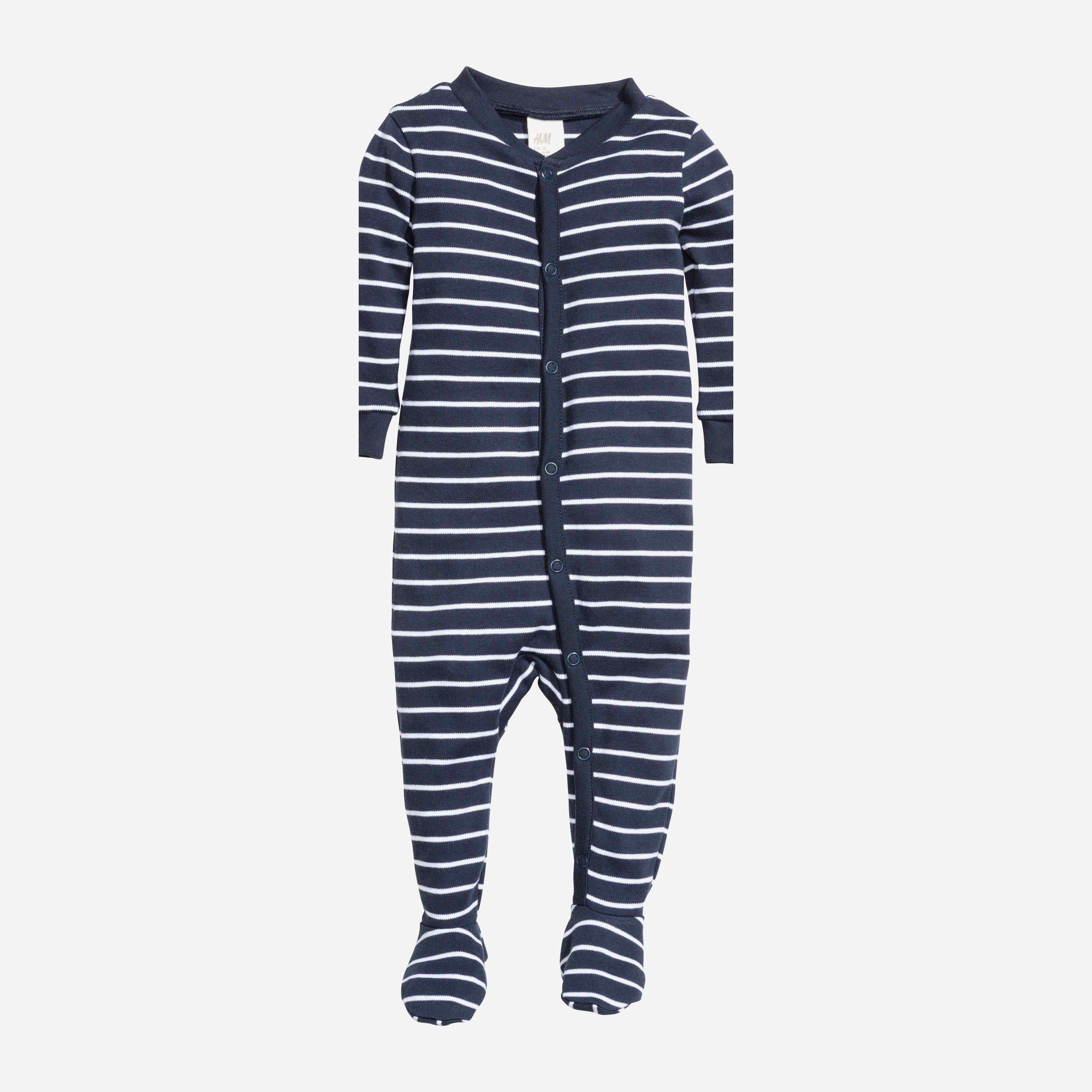 

Комбинезон-слип H&M 3741953-AARY-AARY 92 см Синий в белую полоску