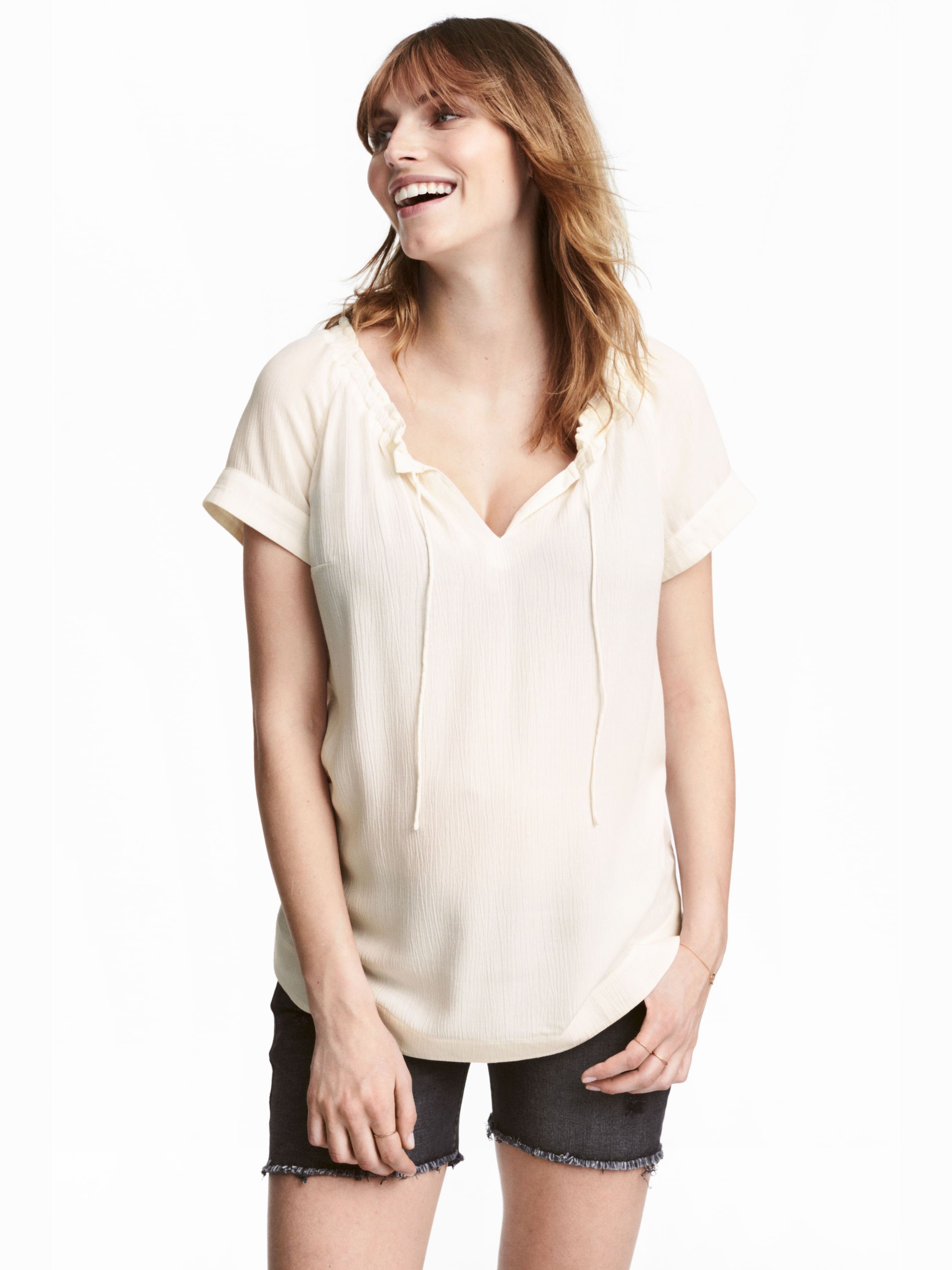 

Блузка для беременных H&M Mama 4429115-ABAK XS Молочная