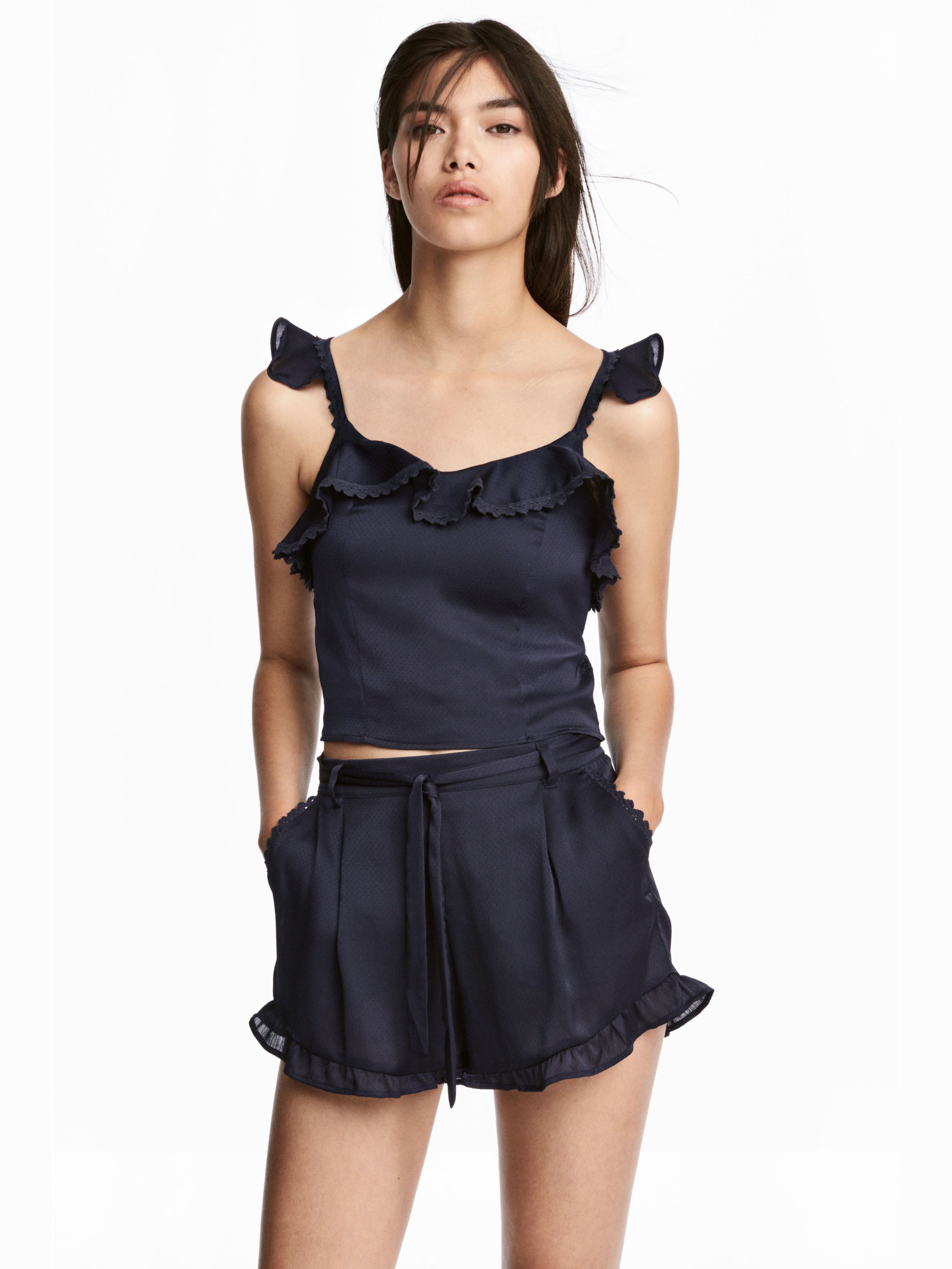 

Топ H&M 5187486-AAZN 44 Темно-синий