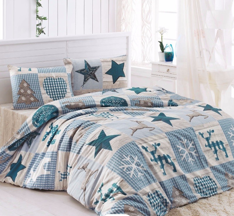 

Комплект постельного белья LIGHTHOUSE бязь голд STARS голубой160*220/1*50*70