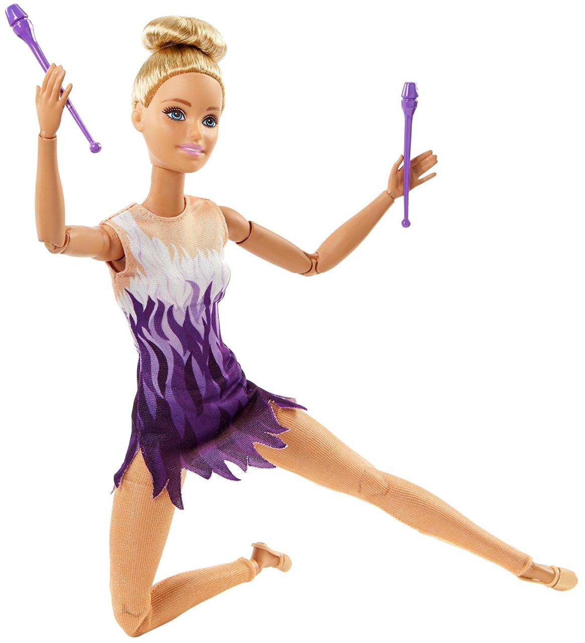 

Кукла Mattel Барби Йога Безграничные движения Гимнастка Barbie Made to Move Rhythmic Gymnast Doll (FJB18)