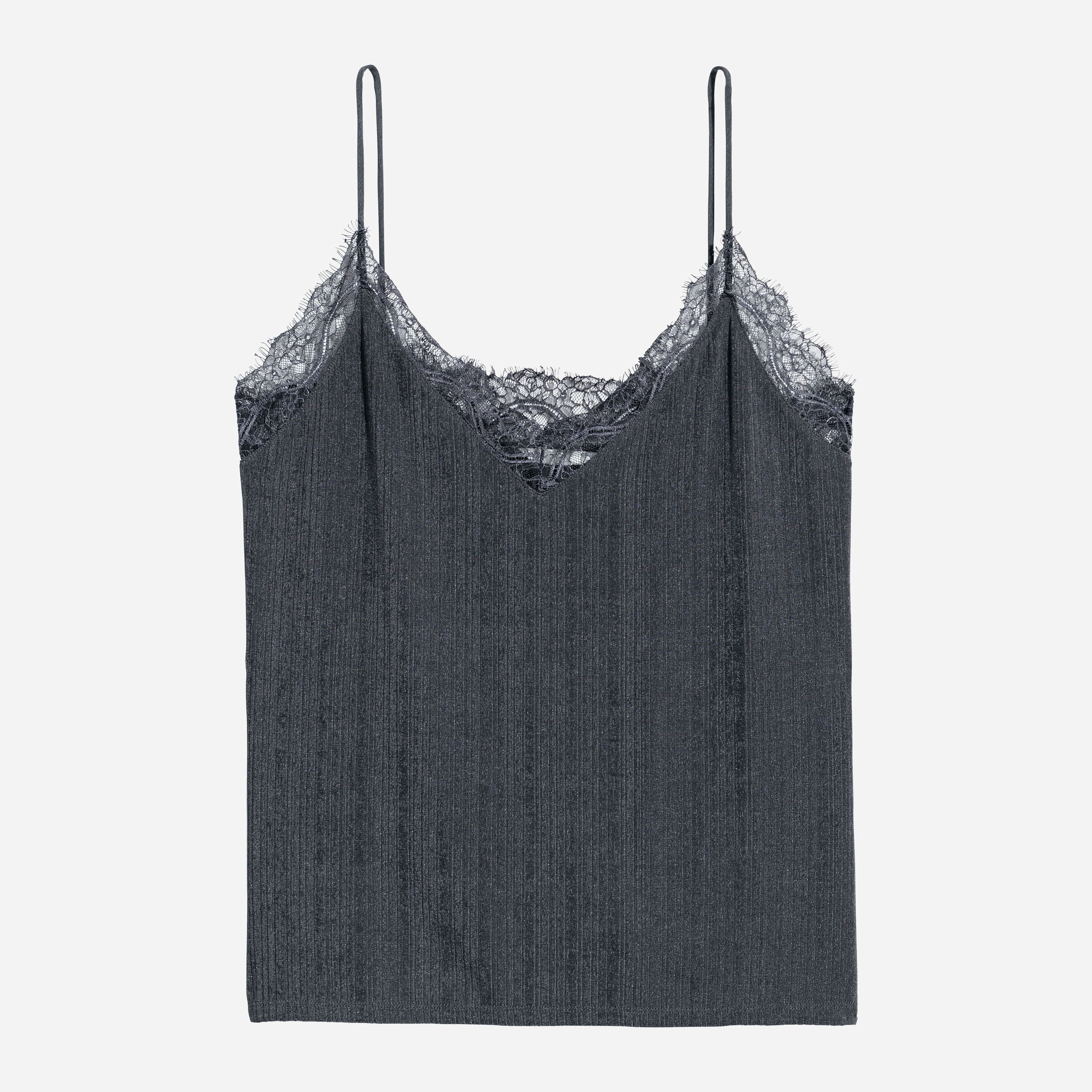

Топ H&M 4691376-ACXW XL Темно-серый