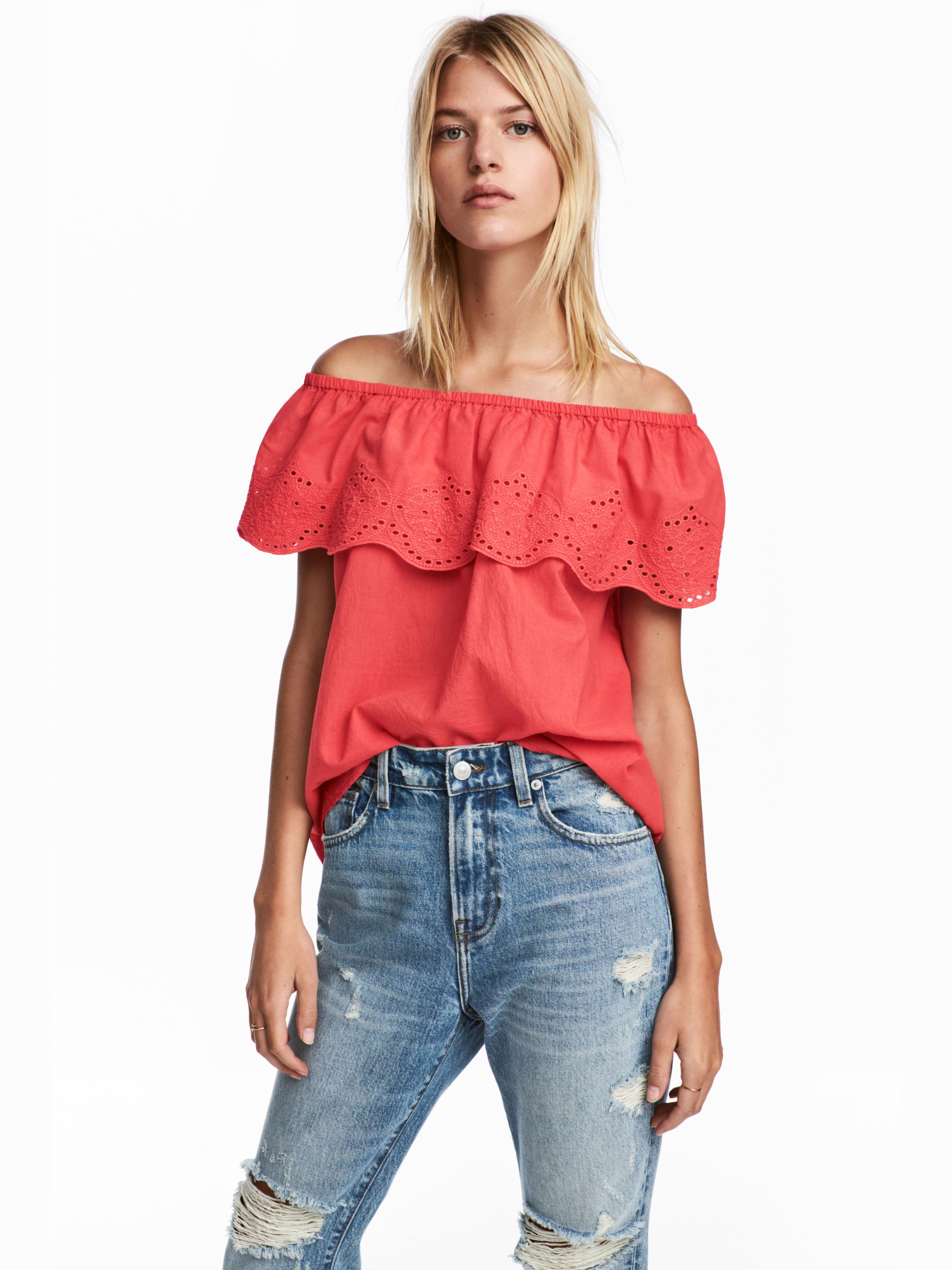 

Блузка H&M 5661426-ACVF 34 Красная