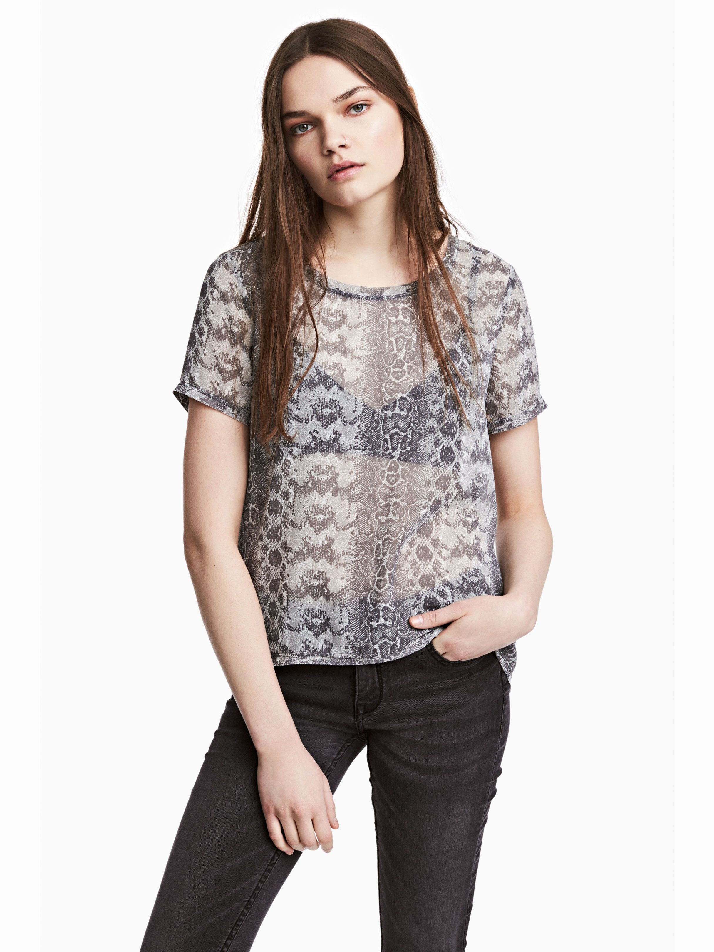 

Блузка H&M 4917425-AATN 40 Серая