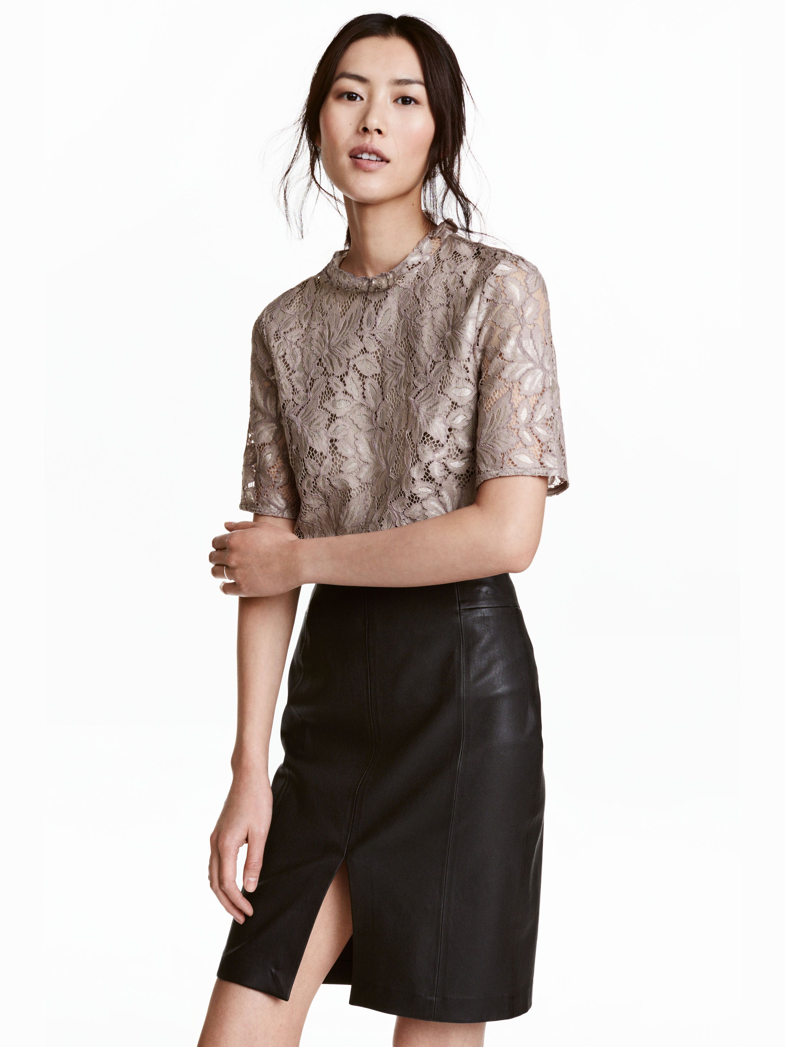 

Блузка H&M 4617965-ACXI S Темно-бежевая