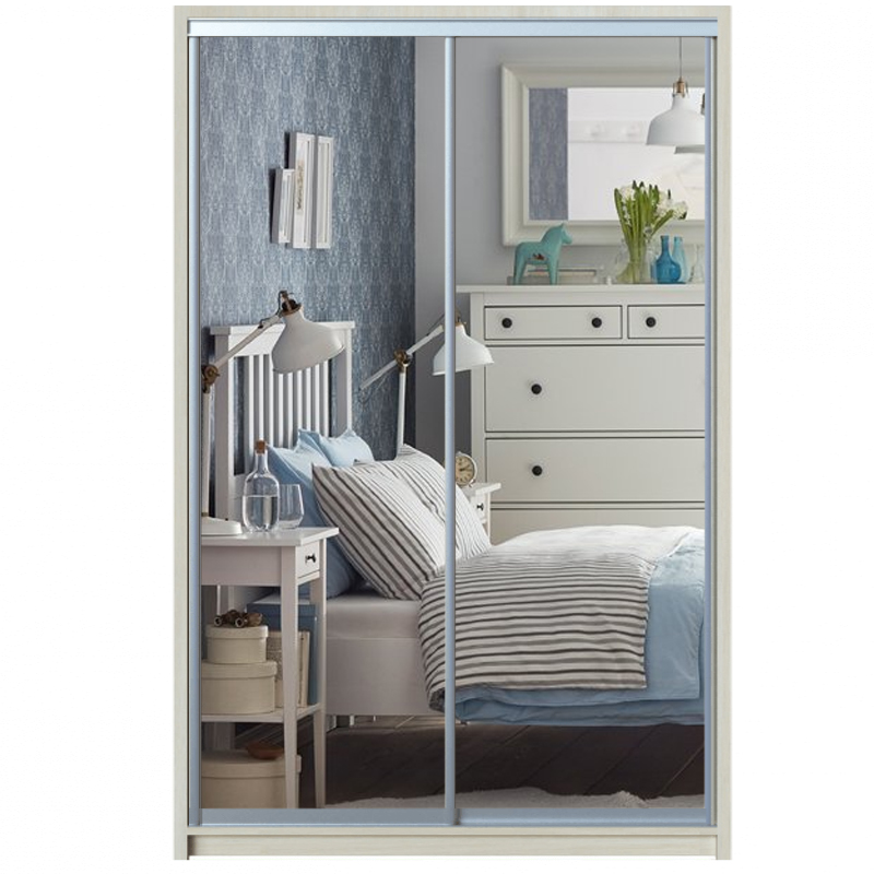 

Шкаф-купе Zevs Двухдверный ШК-1 Зеркало 100х45х240 дуб молочный