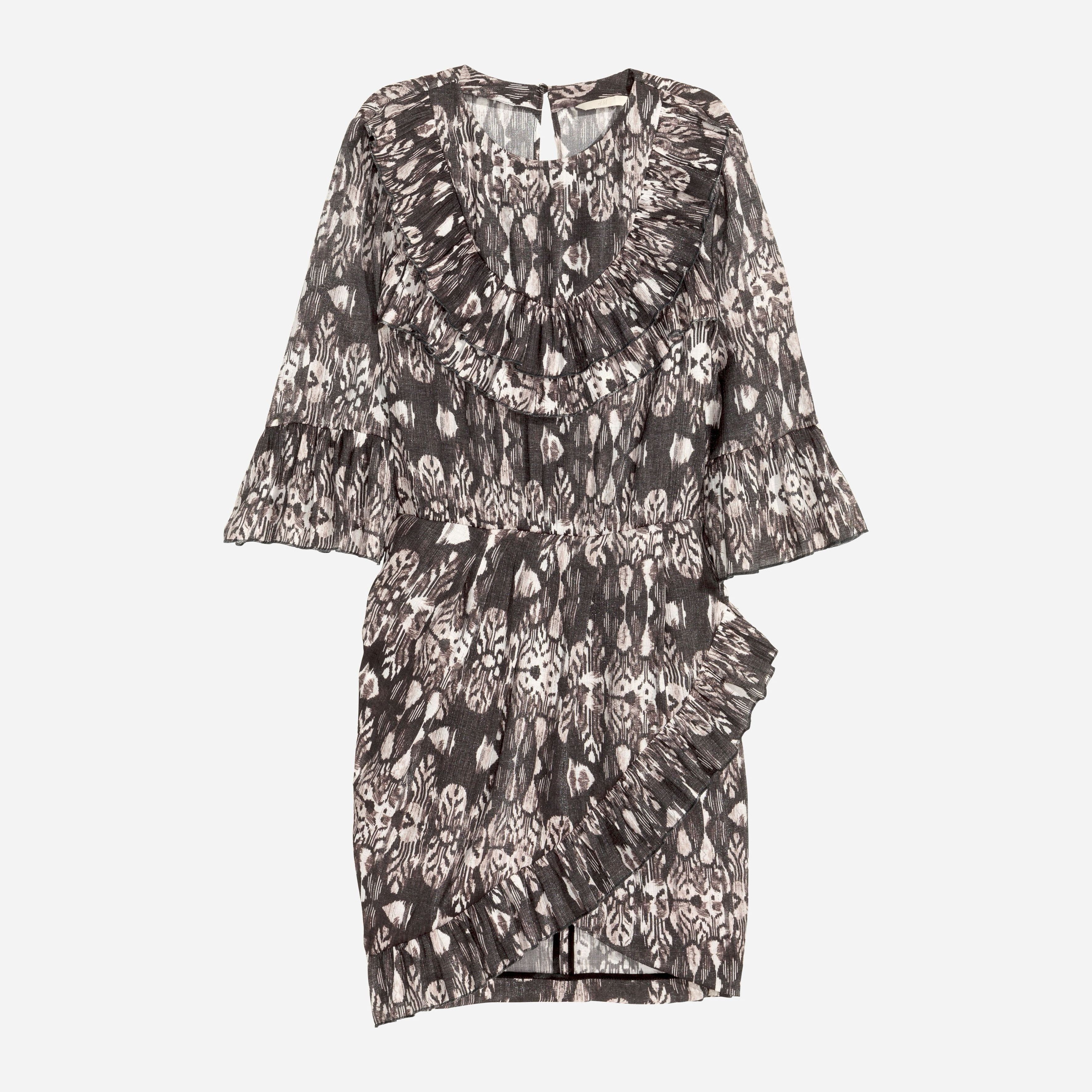 

Платье H&M 3450662-ABVU 44 Темно-серое с бежевым