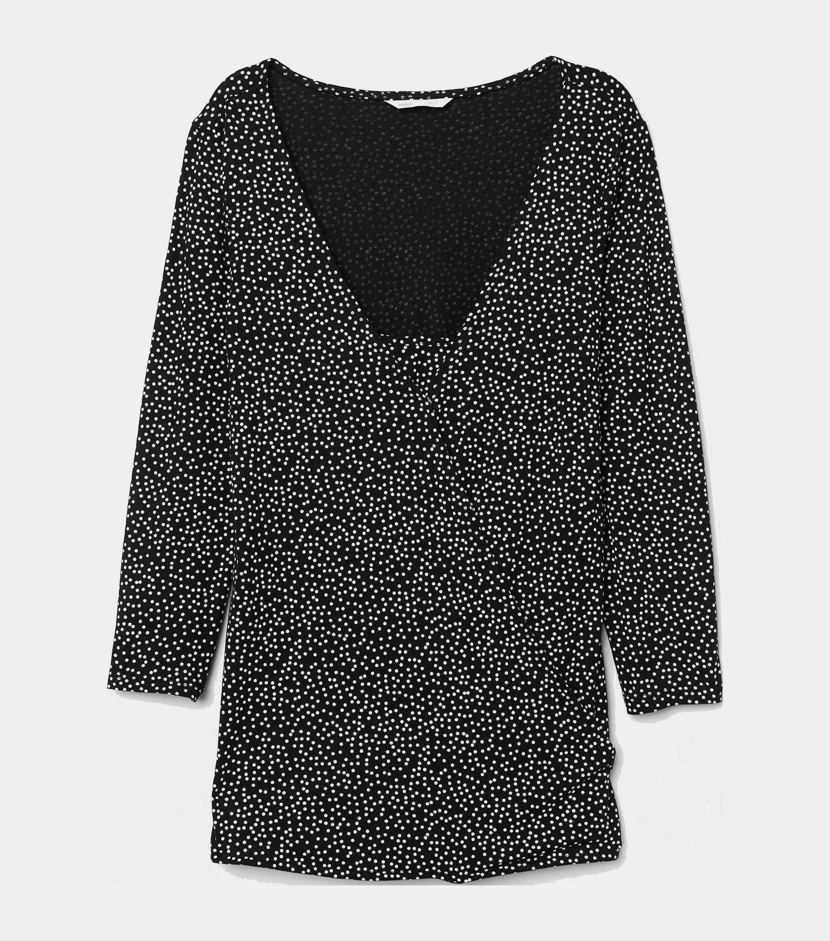 

Лонгслив для беременных H&M Mama 5866648-AANX XS Белый с зеленым