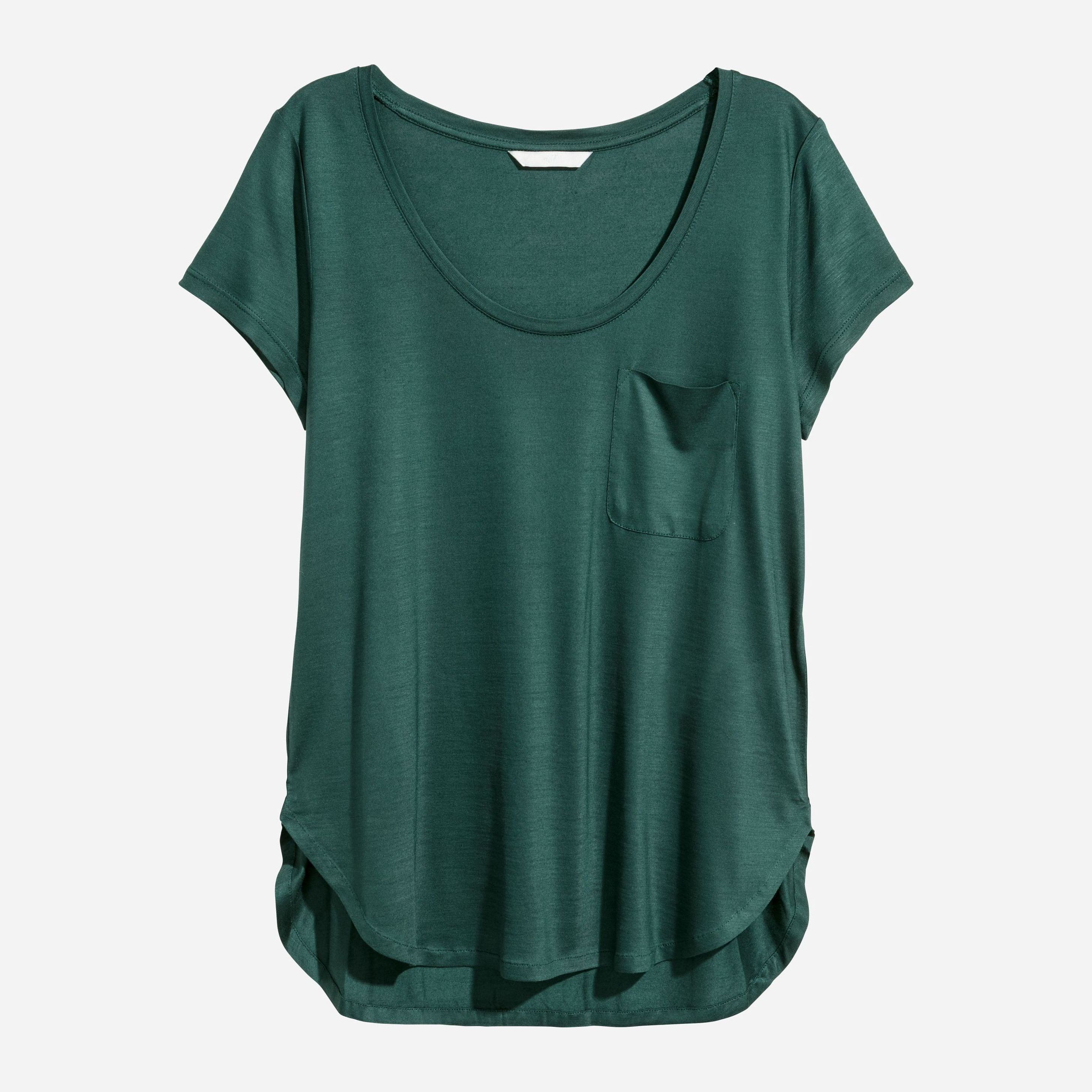 

Футболка H&M 5486136-ACXO L Темно-зеленая