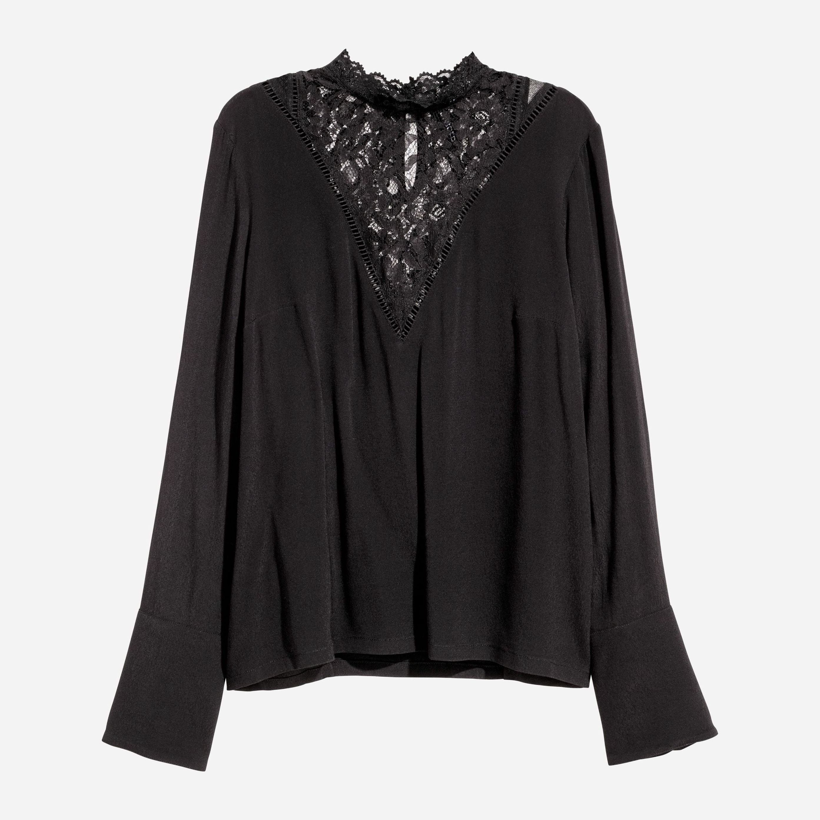 

Блузка H&M 5420296-AAAD 38 Черная