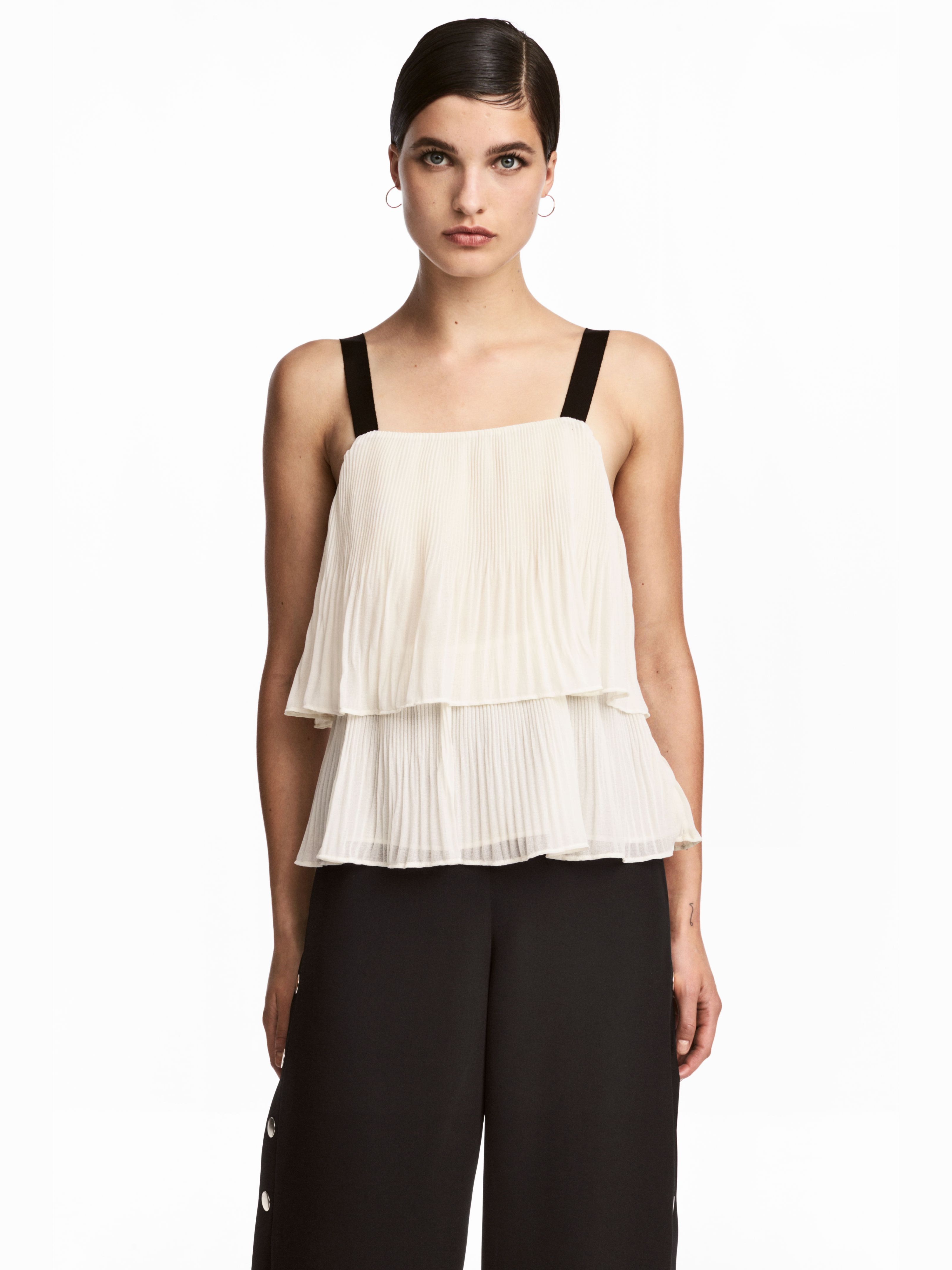 

Блузка H&M 5419996-ABBE 32 Белая с черным