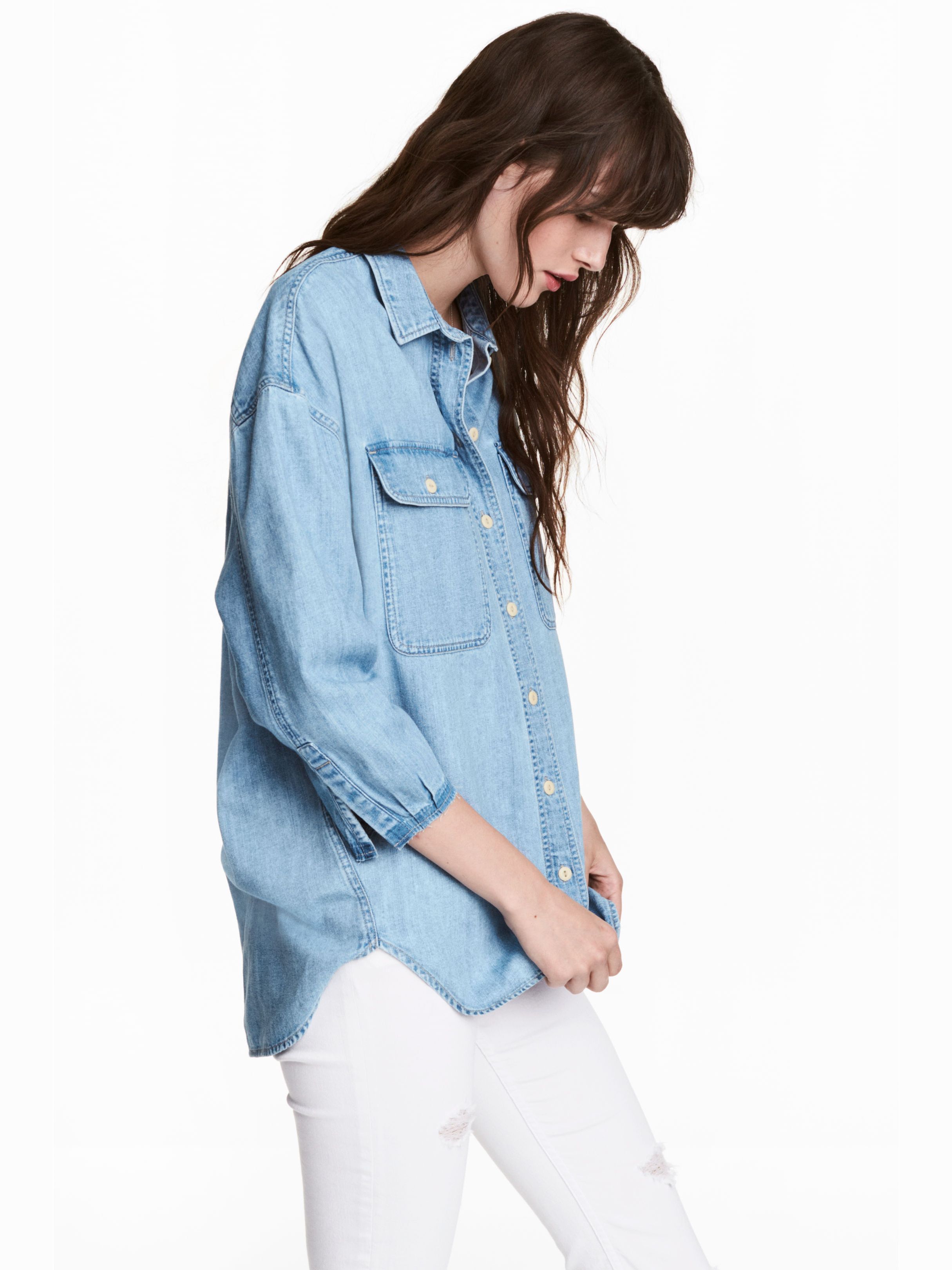 

Блузка H&M 5284026-ACUP 40 Голубая