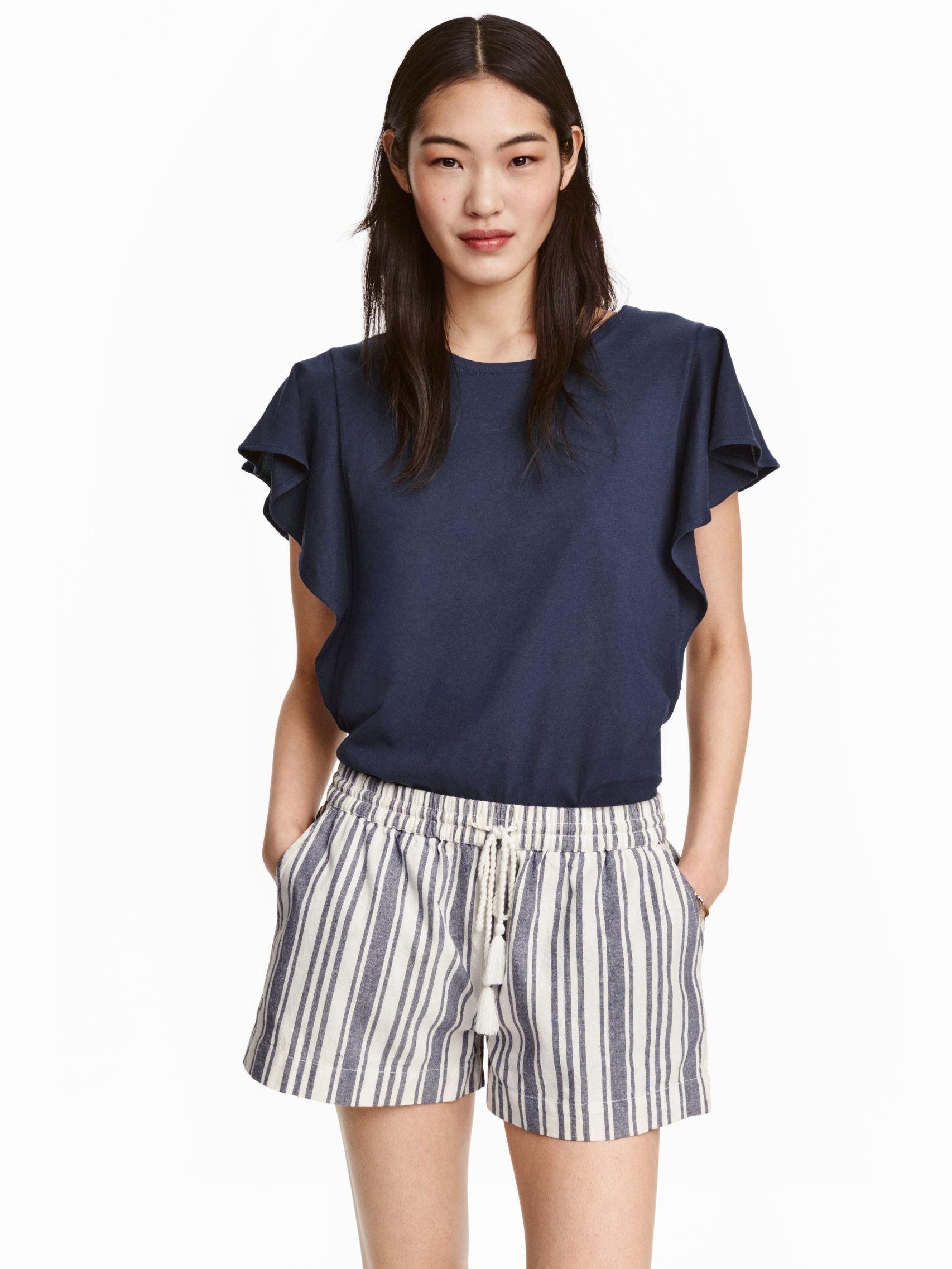 

Футболка H&M 3929553-AAQJ XS Темно-синяя