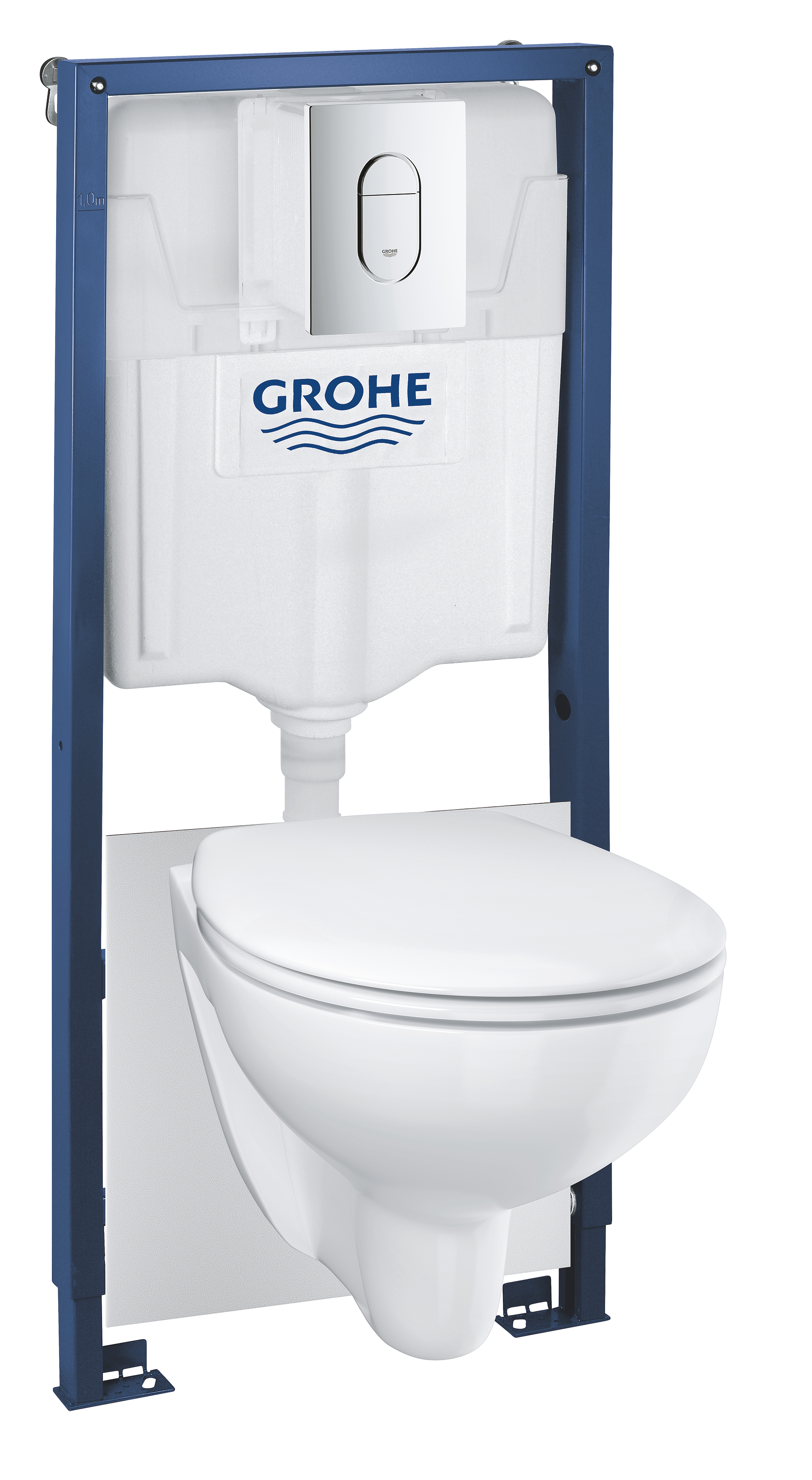 

Инсталляция GROHE SOLIDO 5 в 1 39418000 с панелью Arena Cosmopolitan 38844000 хром + унитаз GROHE Bau Ceramic 39427000 + сиденье 39493000 Soft Close