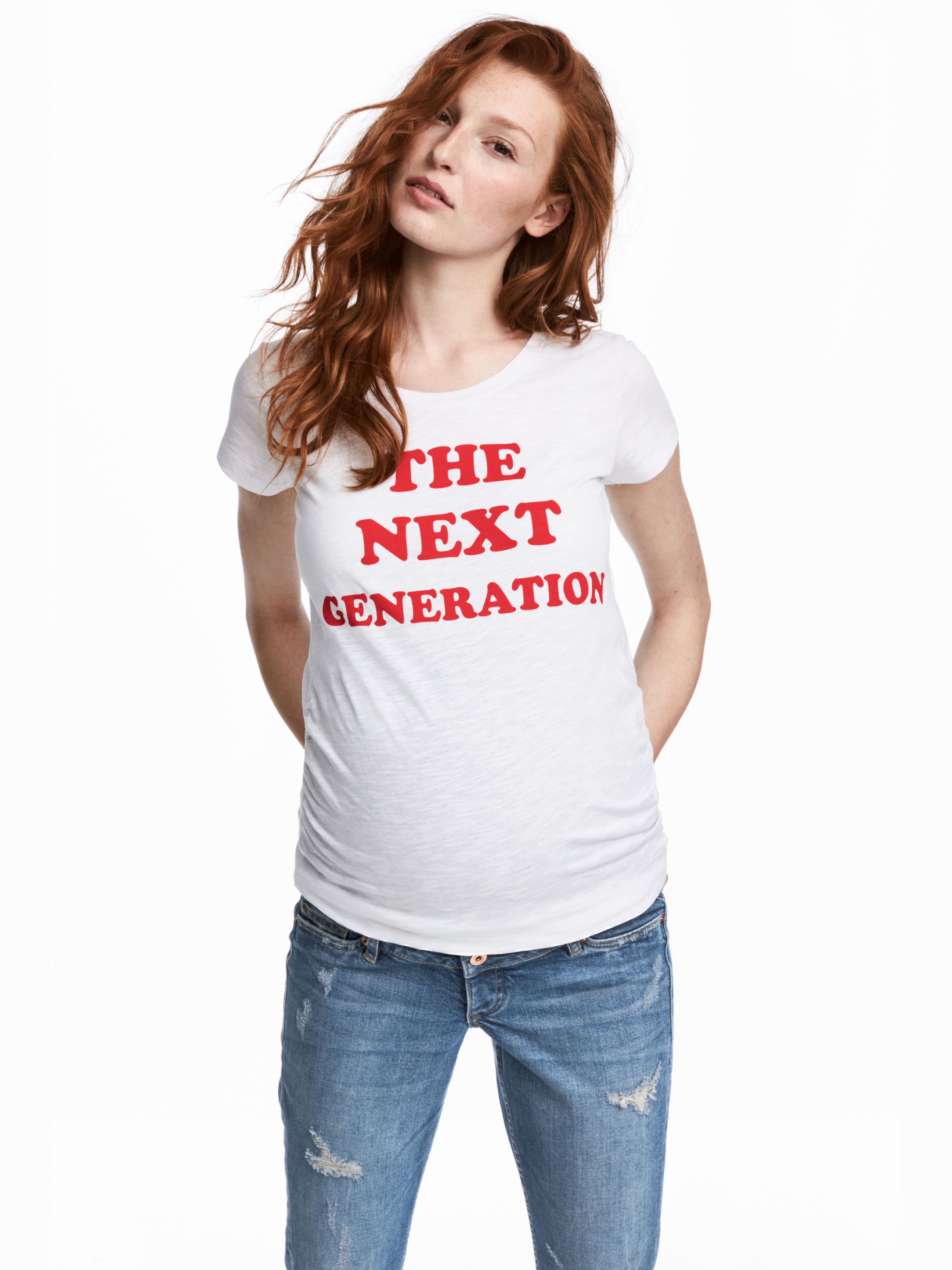 

Футболка для беременных H&M Mama 3985596-AAPT M Белая