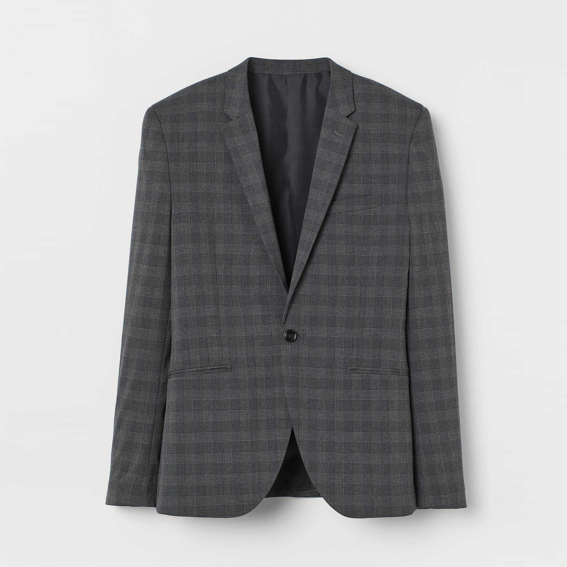 

Пиджак H&M 7595951-AATW 54 Темно-серый в клетку