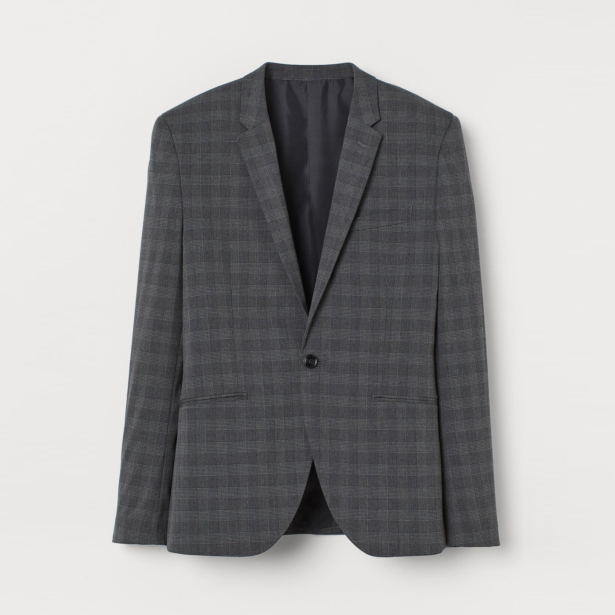

Пиджак H&M 7595950-AATW 50 Темно-серый в клетку