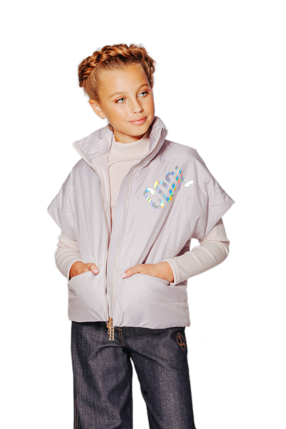 

Жилет з аплікацією Lukas Kids 134 бежевый(0316)