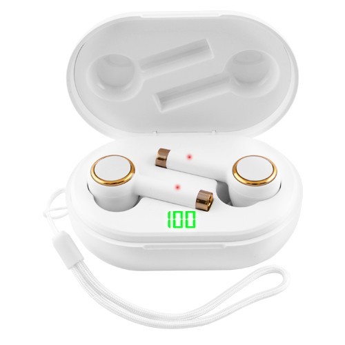 

Беспроводные Bluetooth-наушники TWS Toar 3 с кейсом и индикацией заряда. Белый