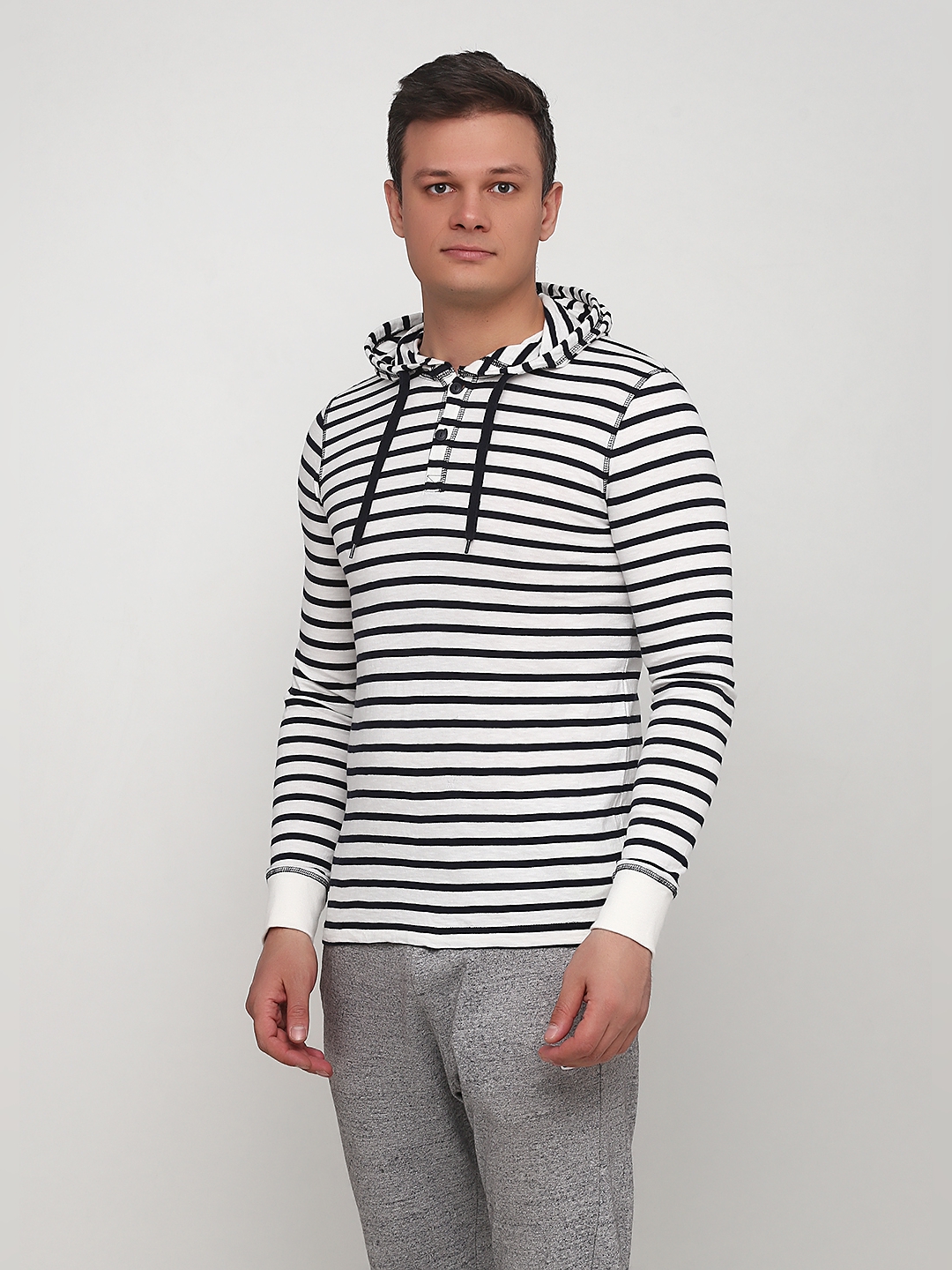 

Худи H&M 0187652_полоска_02 M Белое