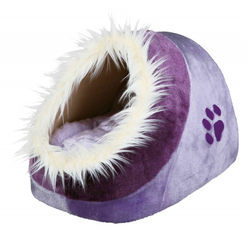 

Домик плюшевый для кошек и собак Trixie Minou 35x26x41 см, фиолетовый