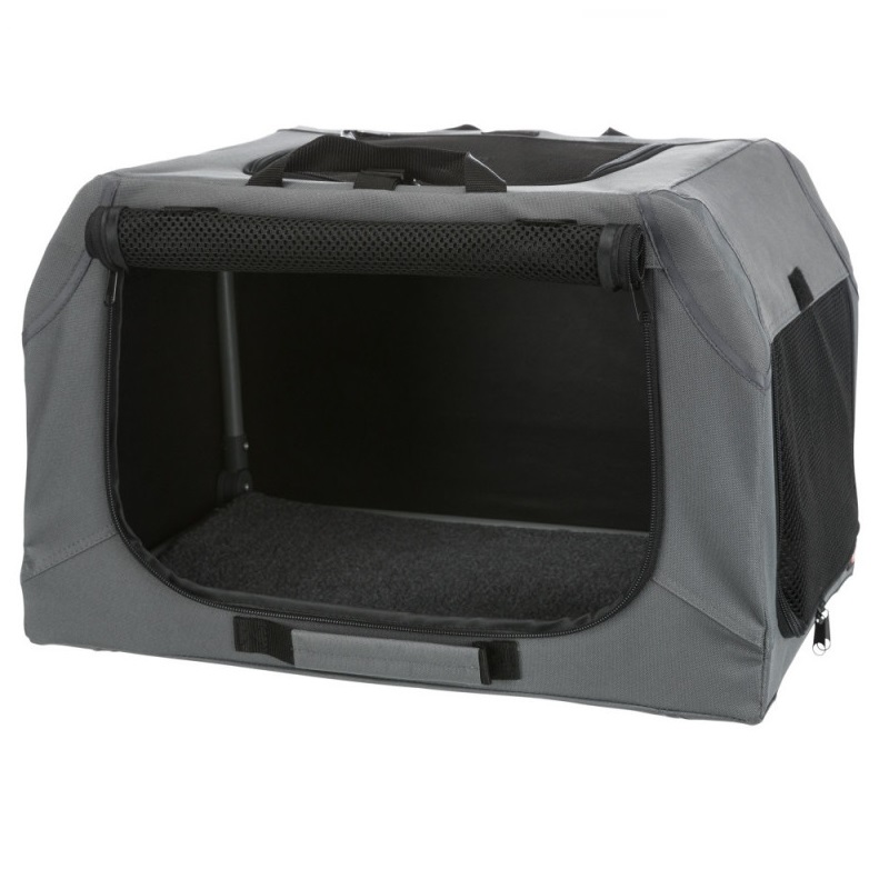

Переноска с металлическим каркасом для собак Trixie Easy M-L 95x63x69 см, серый