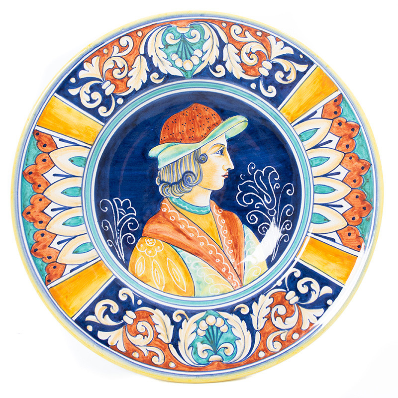 

Декоративная тарелка с ручной росписью в старинном стиле Museo Plate