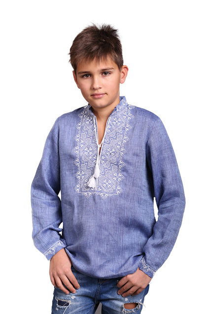 

Вышиванка Narodnyy Butik Твори Мир біла вишивка 128 Синяя 2004.1
