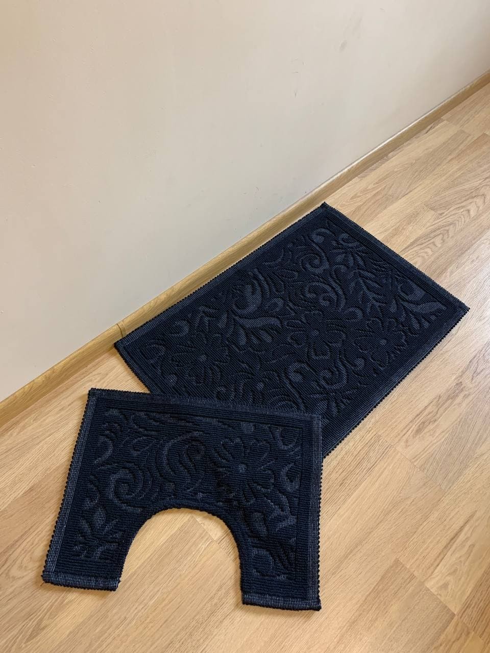 

Комплект ковриков для ванной комнаты Lavanta Home 50х80 и 50х40 см Черный 610