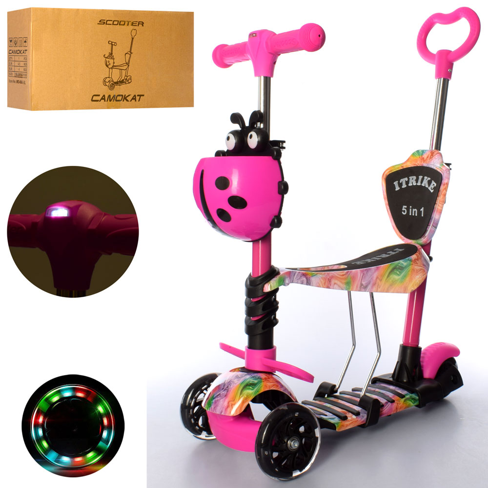 

Самокат iTrike JR 3-058-L-WP1 MAXI 5в1 розовый