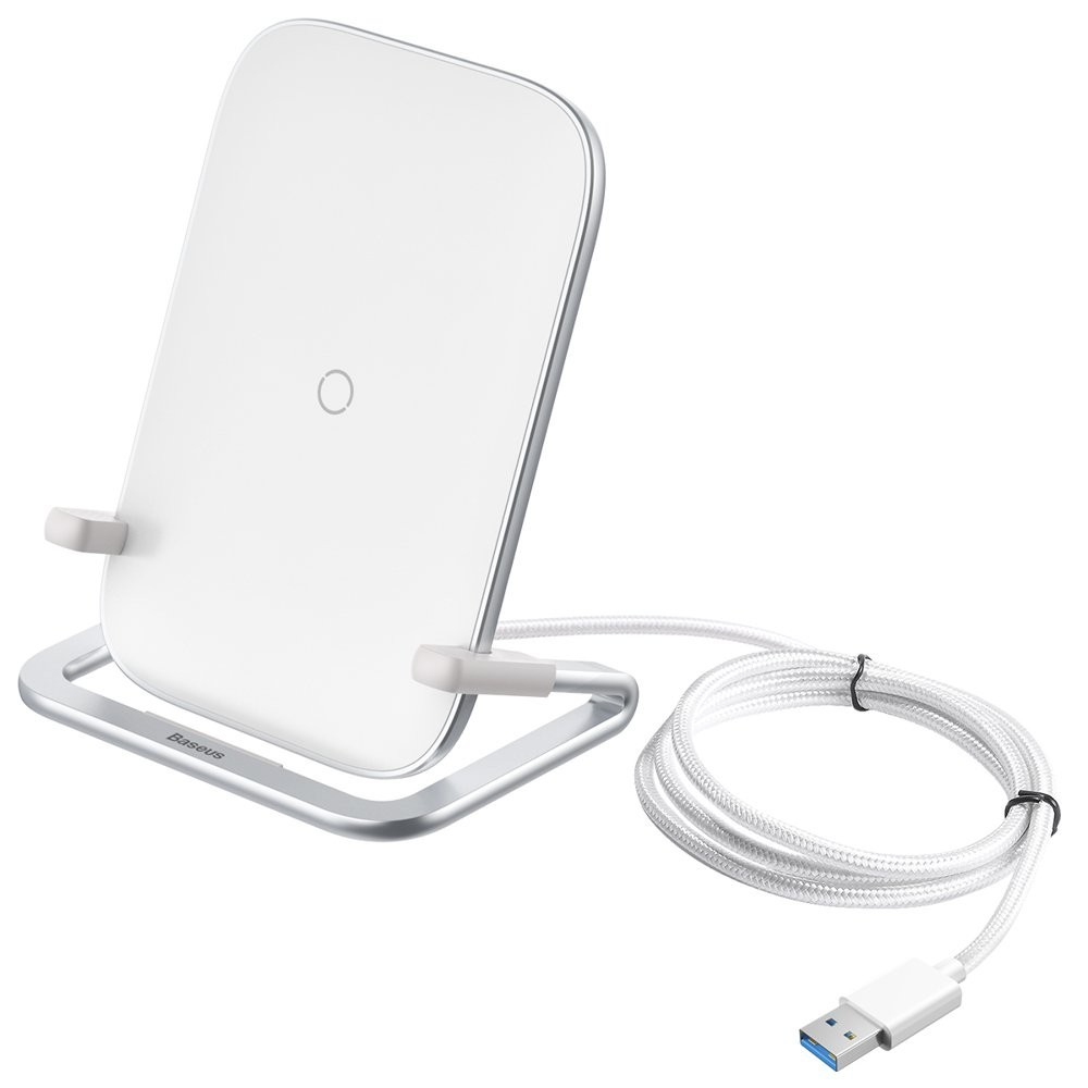 

Беспроводное зарядное устройство Baseus Rib Horizontal and Vertical Holder Wireless Charging 15W White (WXPG-02)