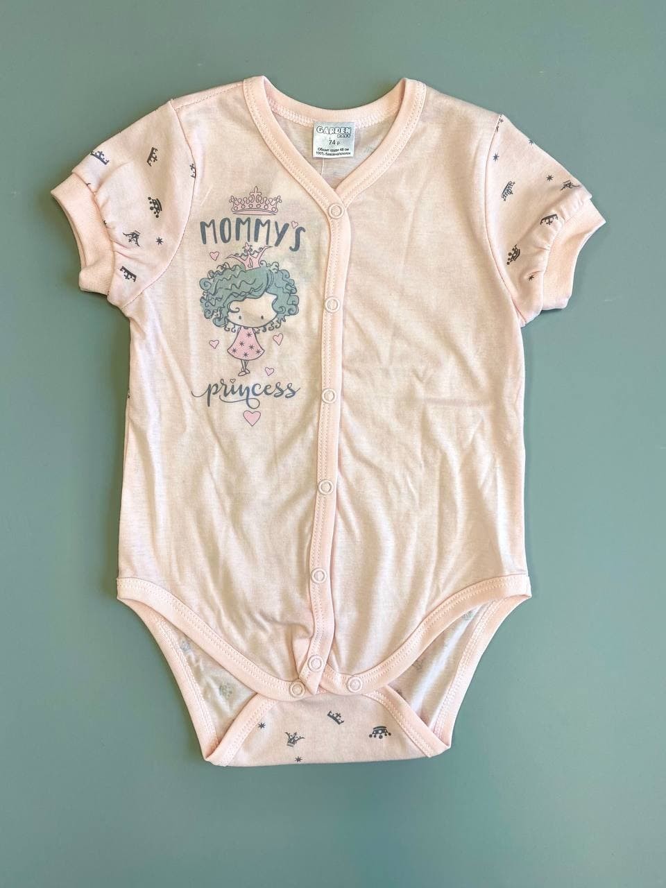 

Боди с коротким рукавом Garden Mommy's Princess 74cм Розовый