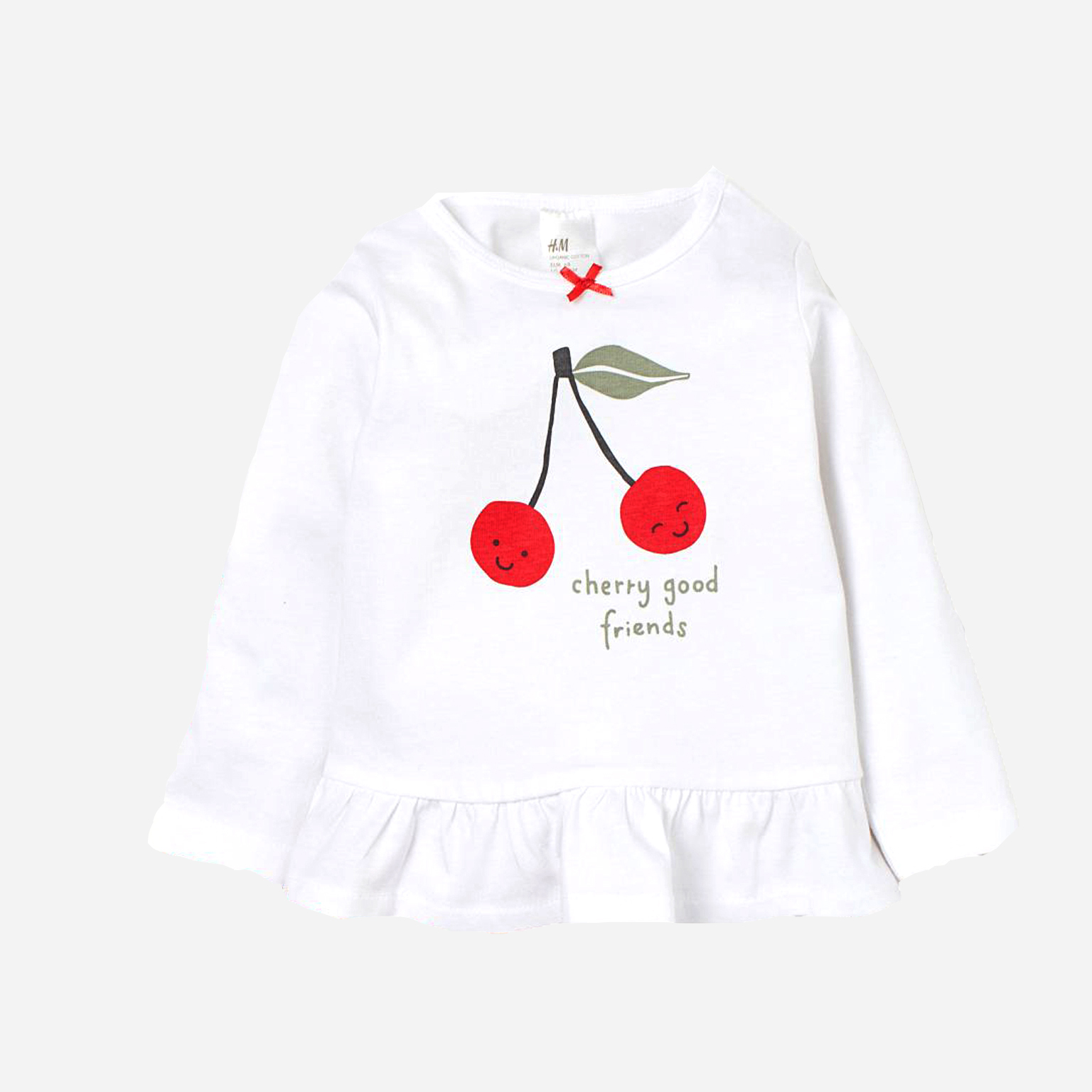

Лонгслив для сна H&M 1605-8658771 98 см Белые вишни