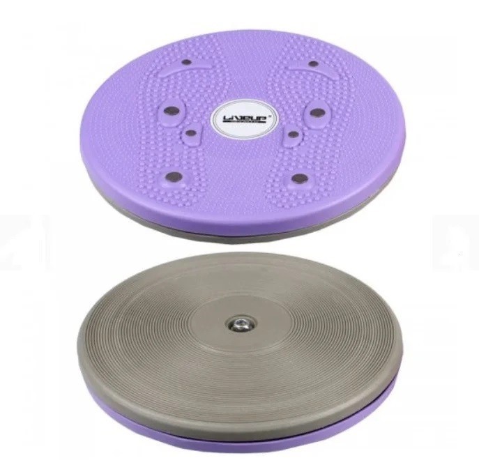 

Диск для фитнеса гимнастический LiveUp LS3165B purple gray 25см
