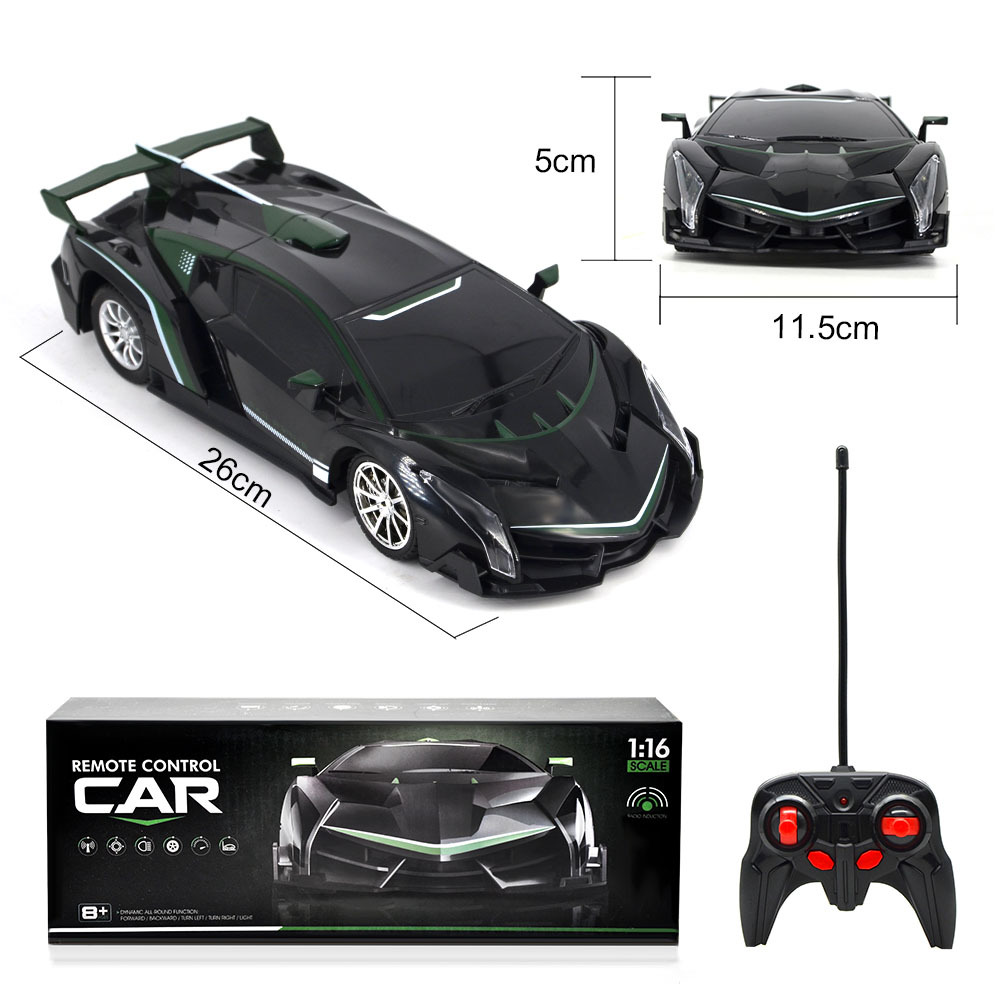 

Машинка на радиоуправлении Lamborghini 1:16 спортивная гонка , цвет черный (000310C)