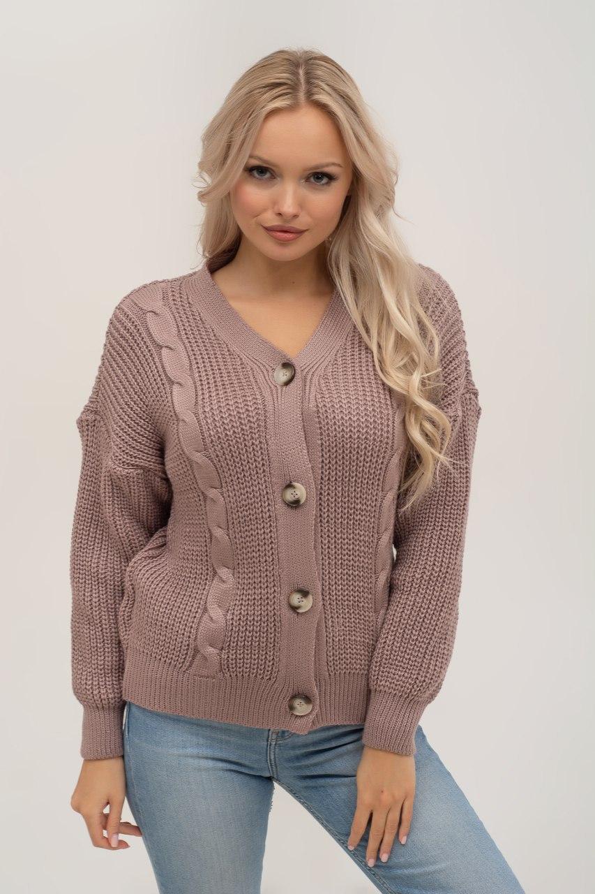 

Fashions • Кофта женская вязаная Энн Fashions 44 пудра (№134-нс)