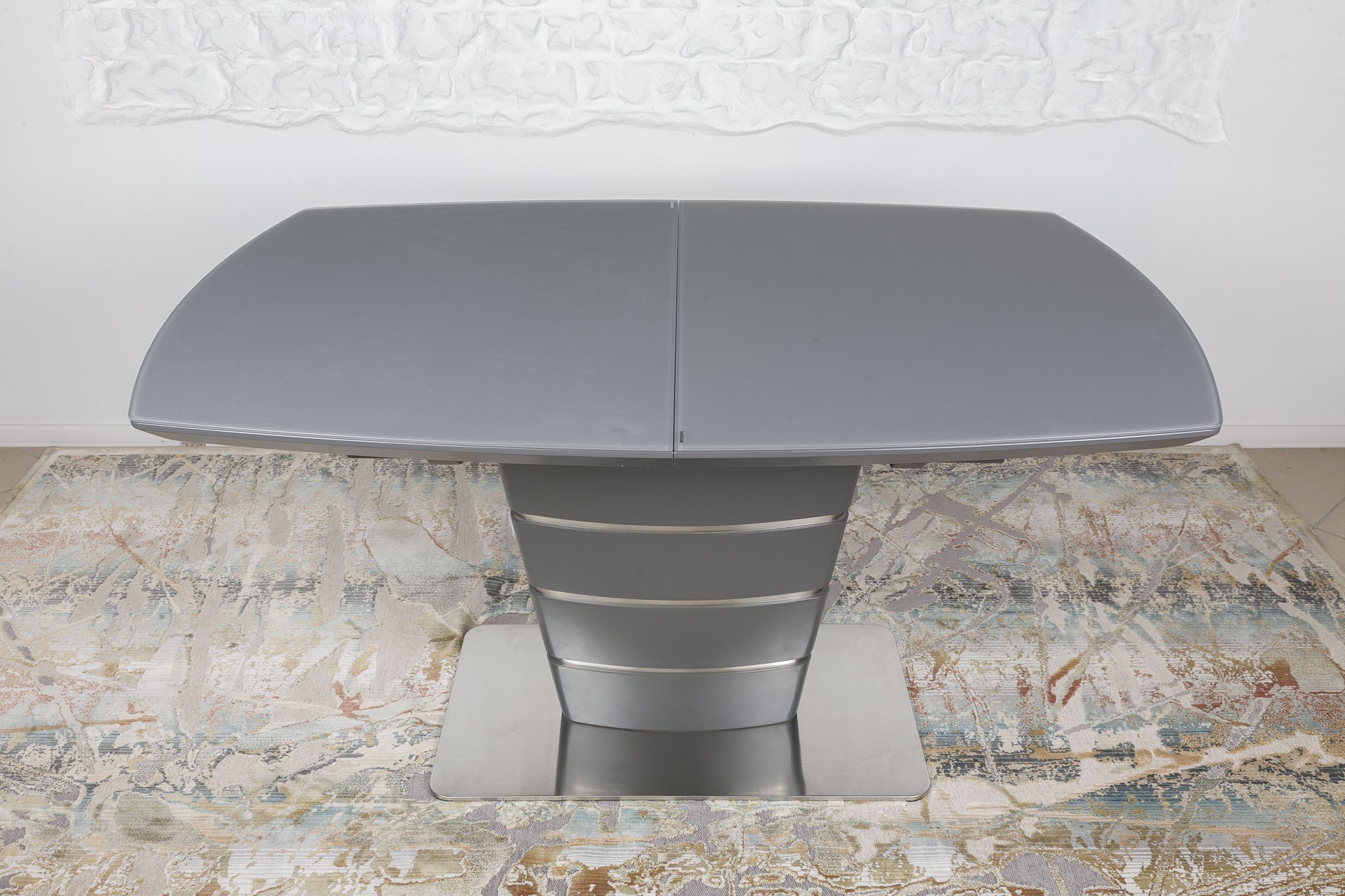 

Стол обеденный Nicolas Atlanta (Атланта) 1200/1600х800х760 графит каленое стекло матовый