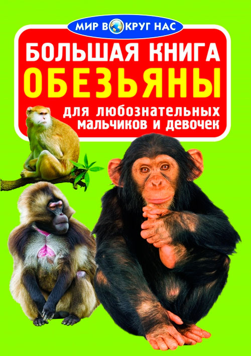 

Большая книга, Обезьяны, Кристалл Бук (12-52323)