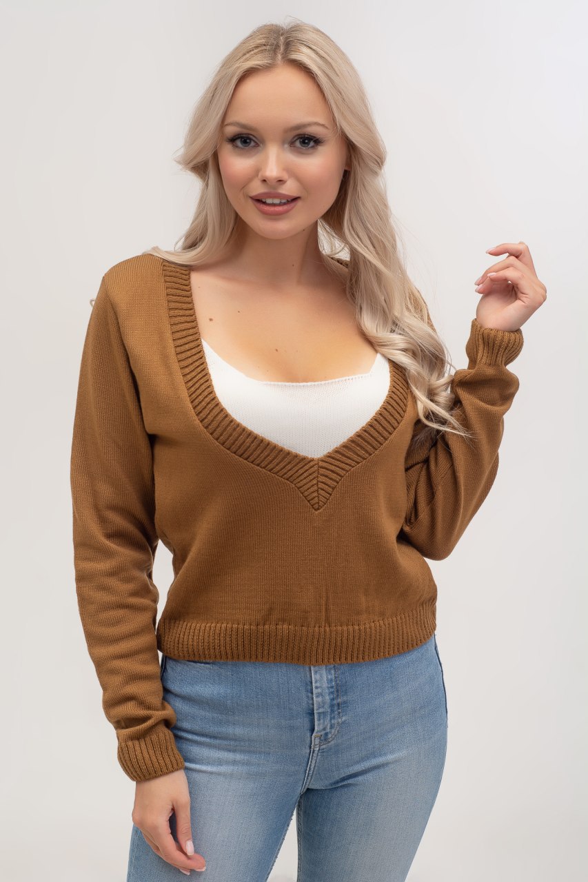 

Fashions • Свитер Джейн Fashions 46 коричневый (№132-нс)