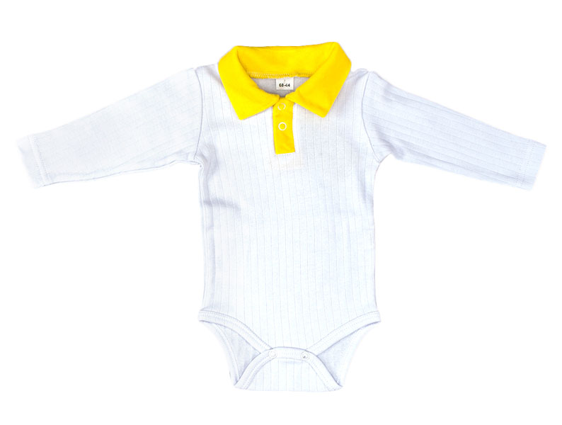 

Боди с длинным рукавом, Danaya, белый с жёлтым (68 р.) (12-59075)