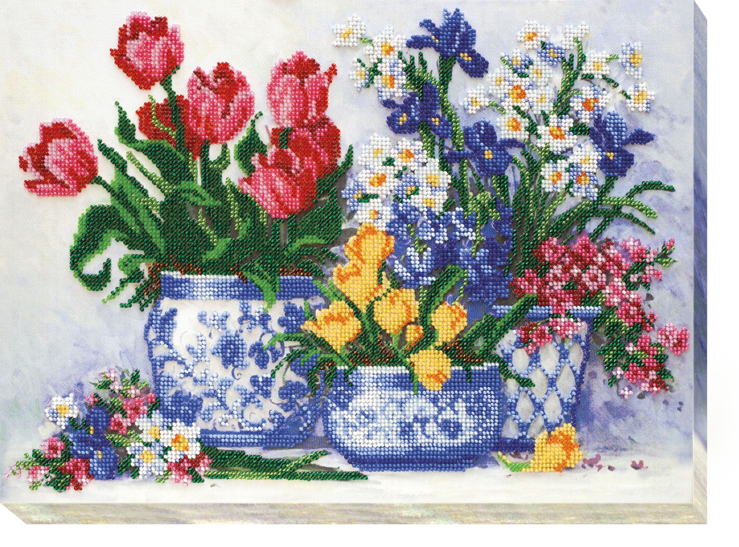 

Набор для вышивания бисером на натуральном художественном холсте Абрис Арт Душистый хоровод