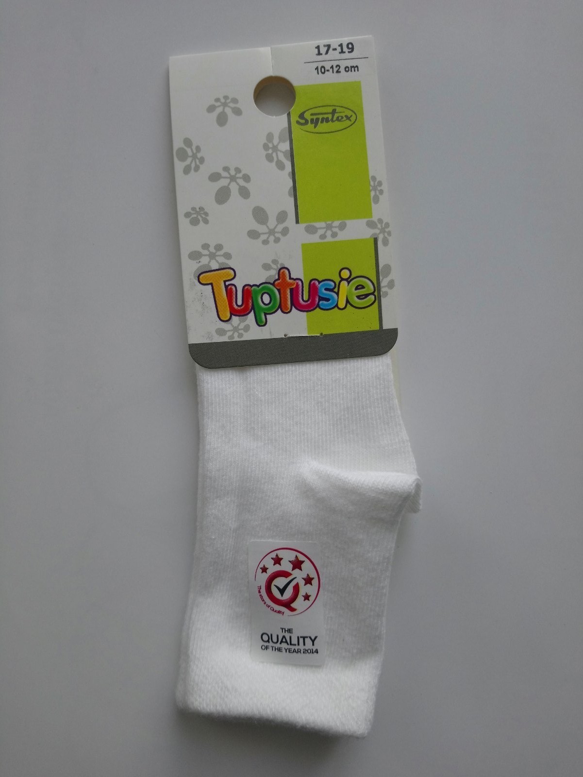 

Шкарпетки дитячі однотонні Tuptusie SYNTEX (білі) р. - (10-12 см, Шкарпетки дитячі однотонні Tuptusie SYNTEX (білі) р. 17-19 (10-12 см)