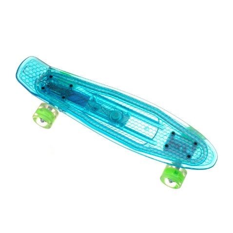 

Пенни борд (Penny Board) 850, Колеса и дека светящиеся, синий