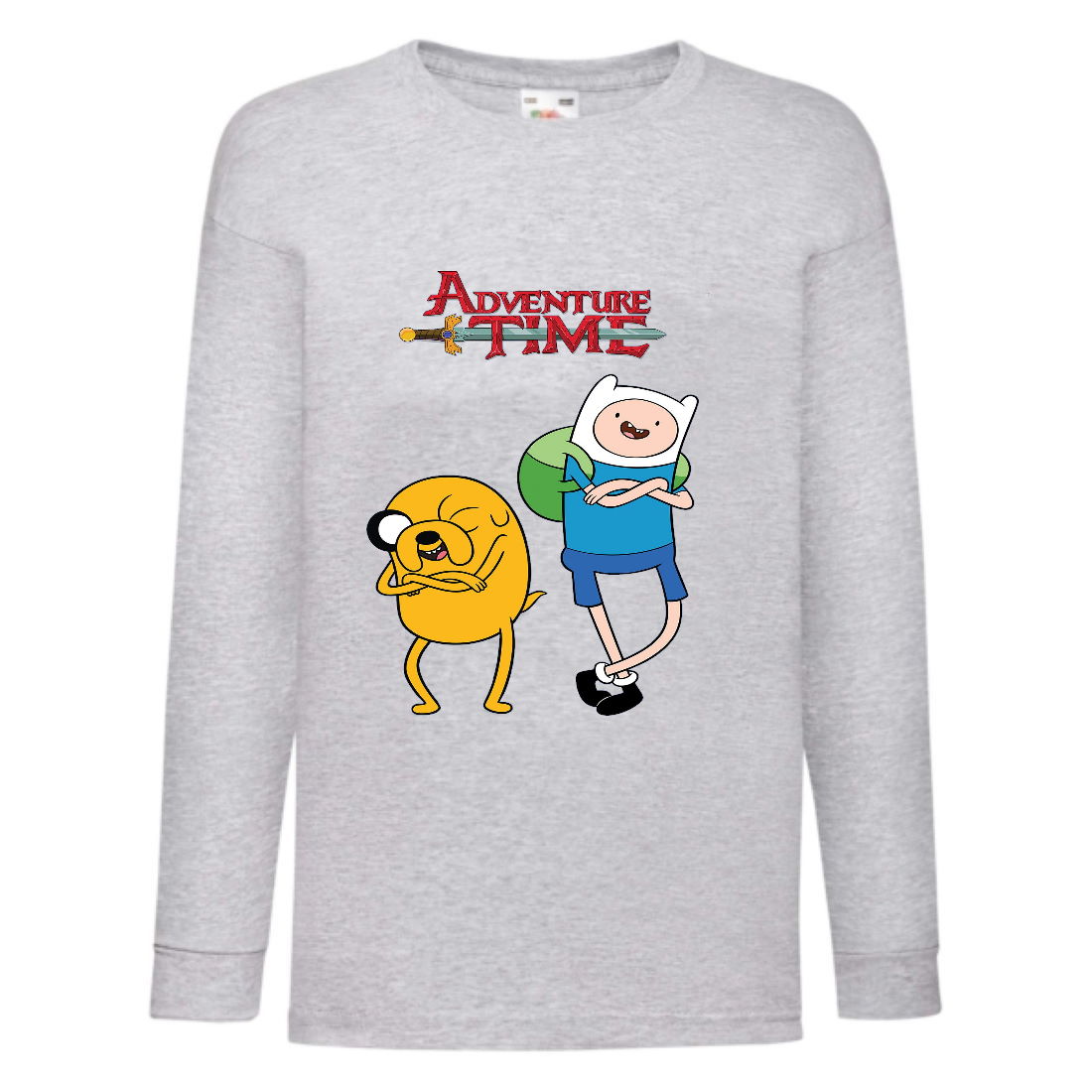 

Лонгслив реглан Время Приключений 0013 (Adventure Time) серый (ART gry 0013) 152 см