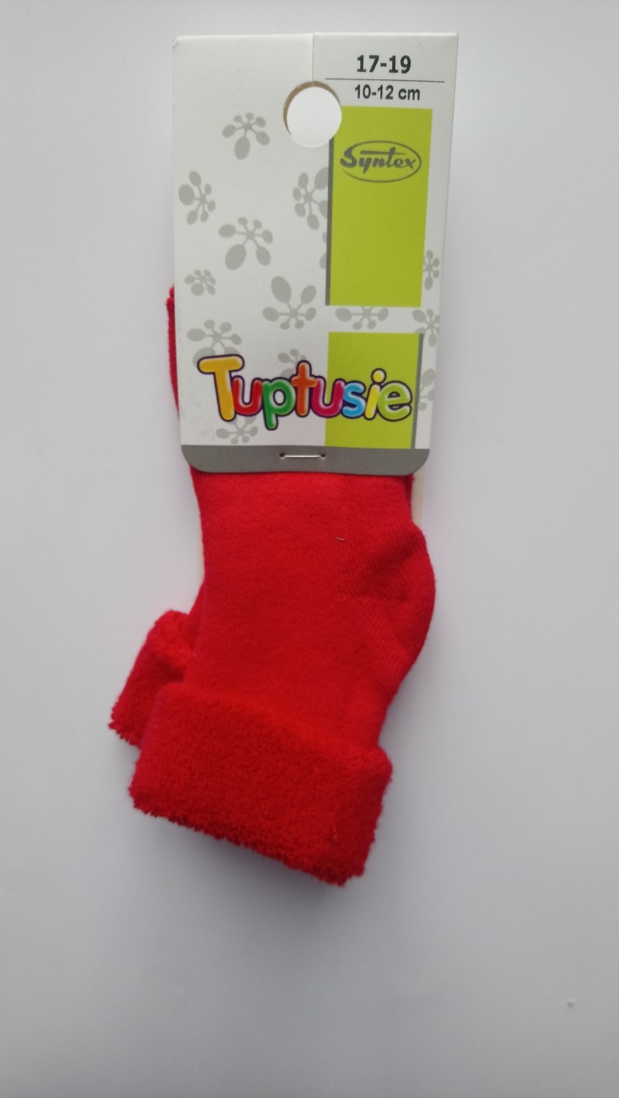 

Шкарпетки дитячі махрові однотонні із бортиком Tuptusie SYNTEX (червоні). р. - (10-12 см, Шкарпетки дитячі махрові однотонні із бортиком Tuptusie SYNTEX (червоні). р. 17-19 (10-12 см)