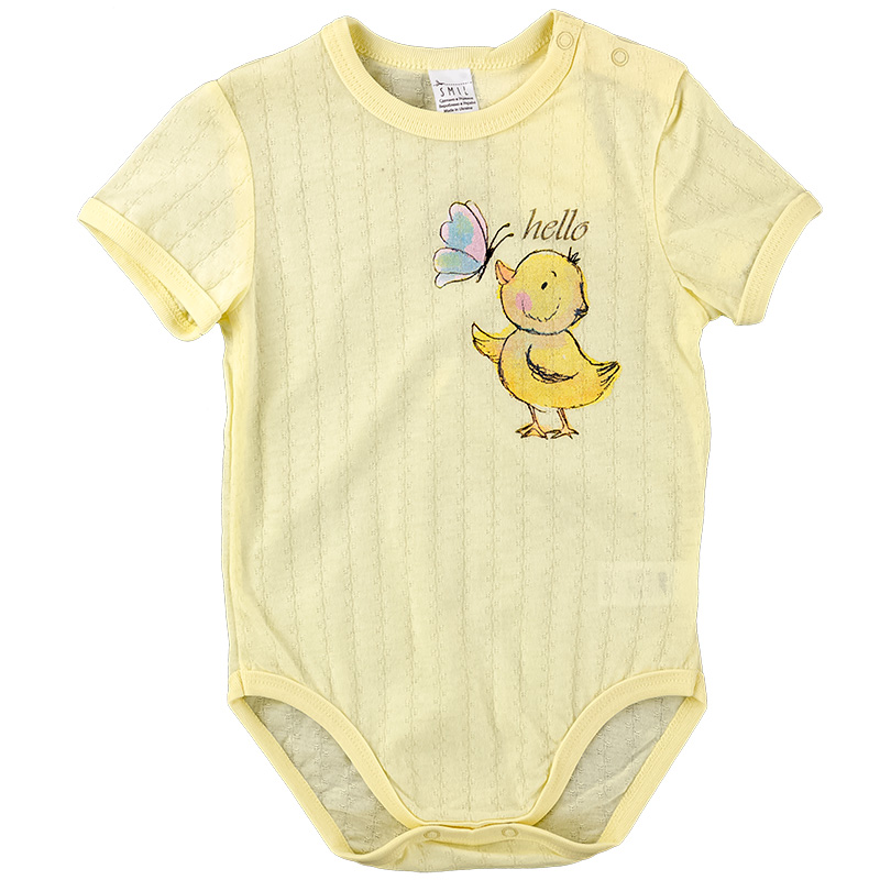 

Боди-футболка для девочки "Нежный кулир" SMIL 102688/1 68 см желтый