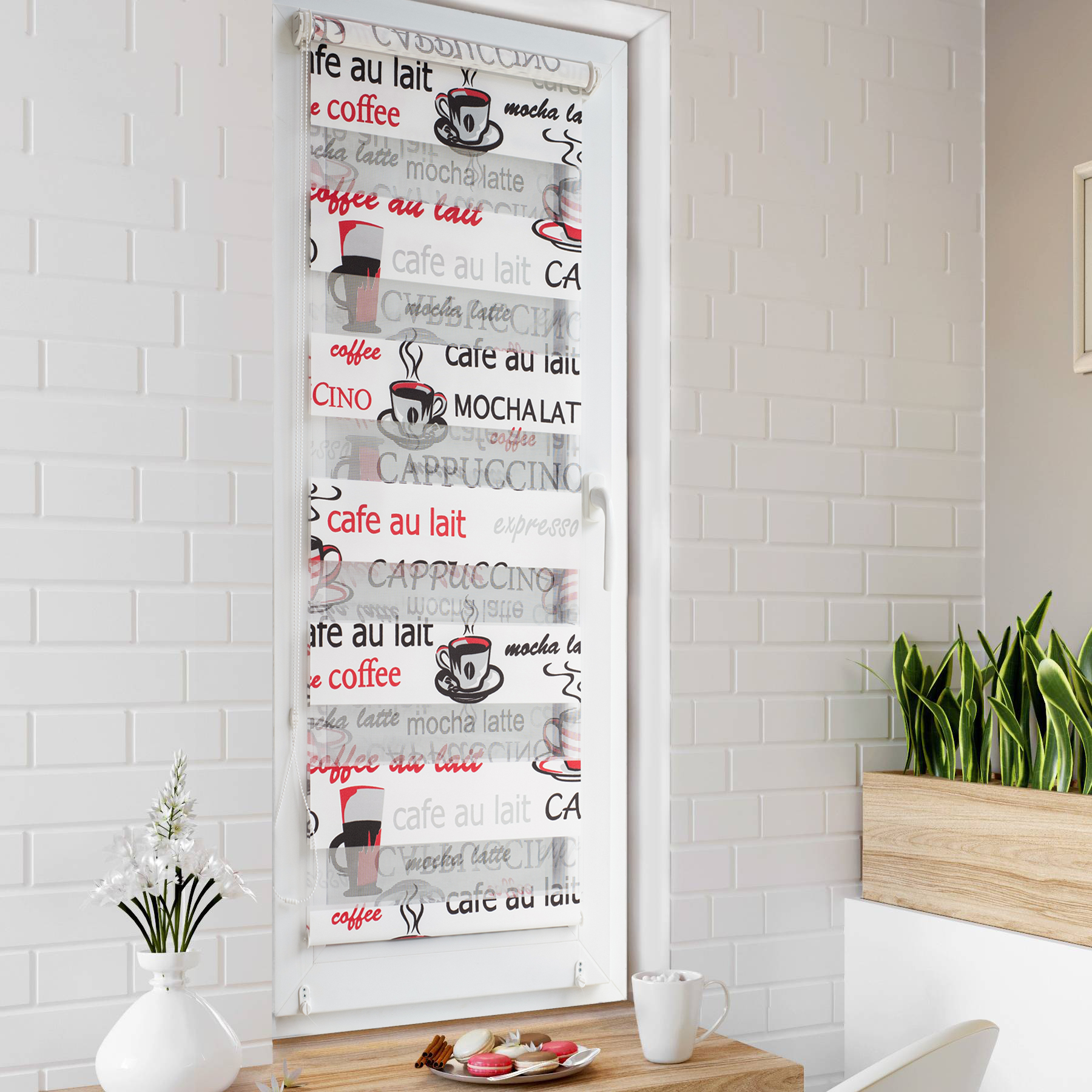 

Ролет тканевый Roll deLuxe День Ночь Кофе 85x160 см