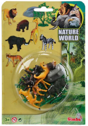 

Зоопарк, набор диких животных, №1, Nature World, бегемот и лев (12-39537)