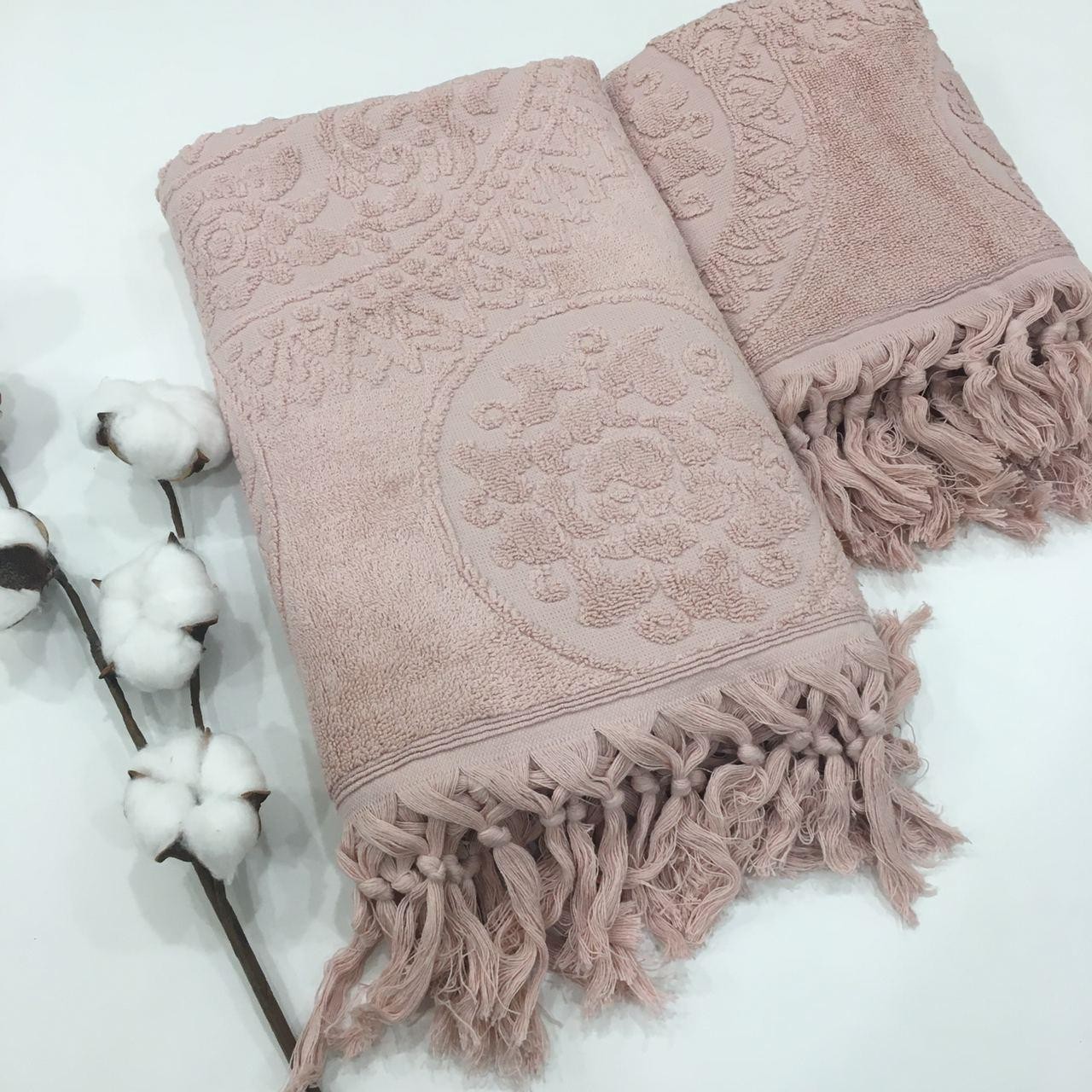 

Набор Полотенец Sikel Home Fashion с бахромой 50 х 90 , 70 х 140 см Розовый 279
