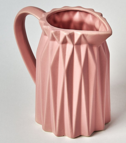 

Ваза керамическая Decsty"Ribbed vase" матово-розовая